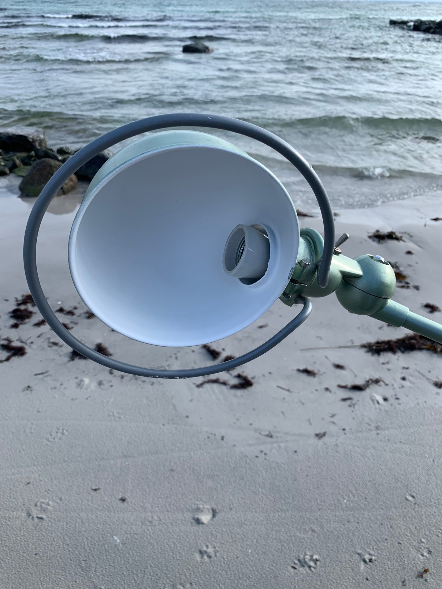 Jieldé lampa med två armar och bordsfäste - Grön