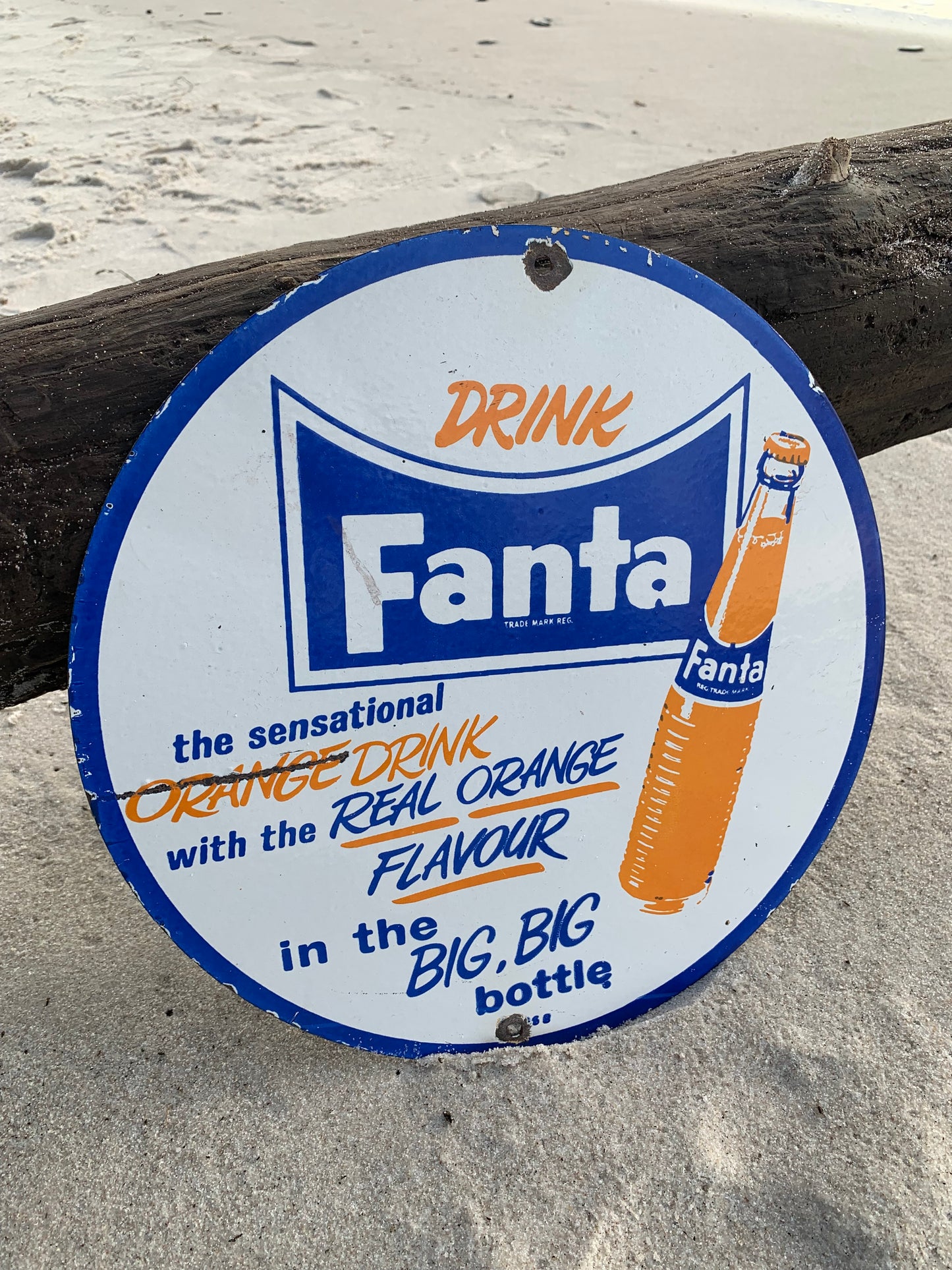 Gammal Fanta emaljskylt