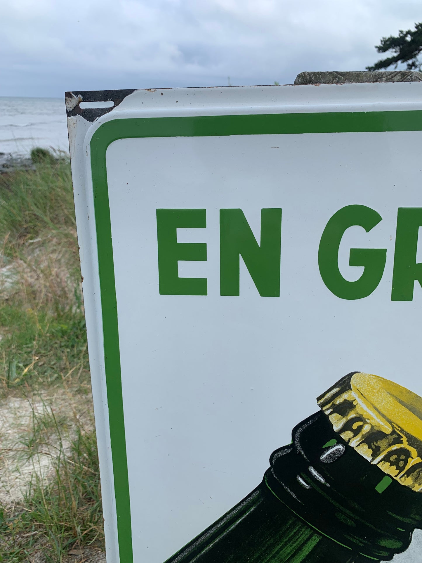 Emaljskylt - Grön Tuborg