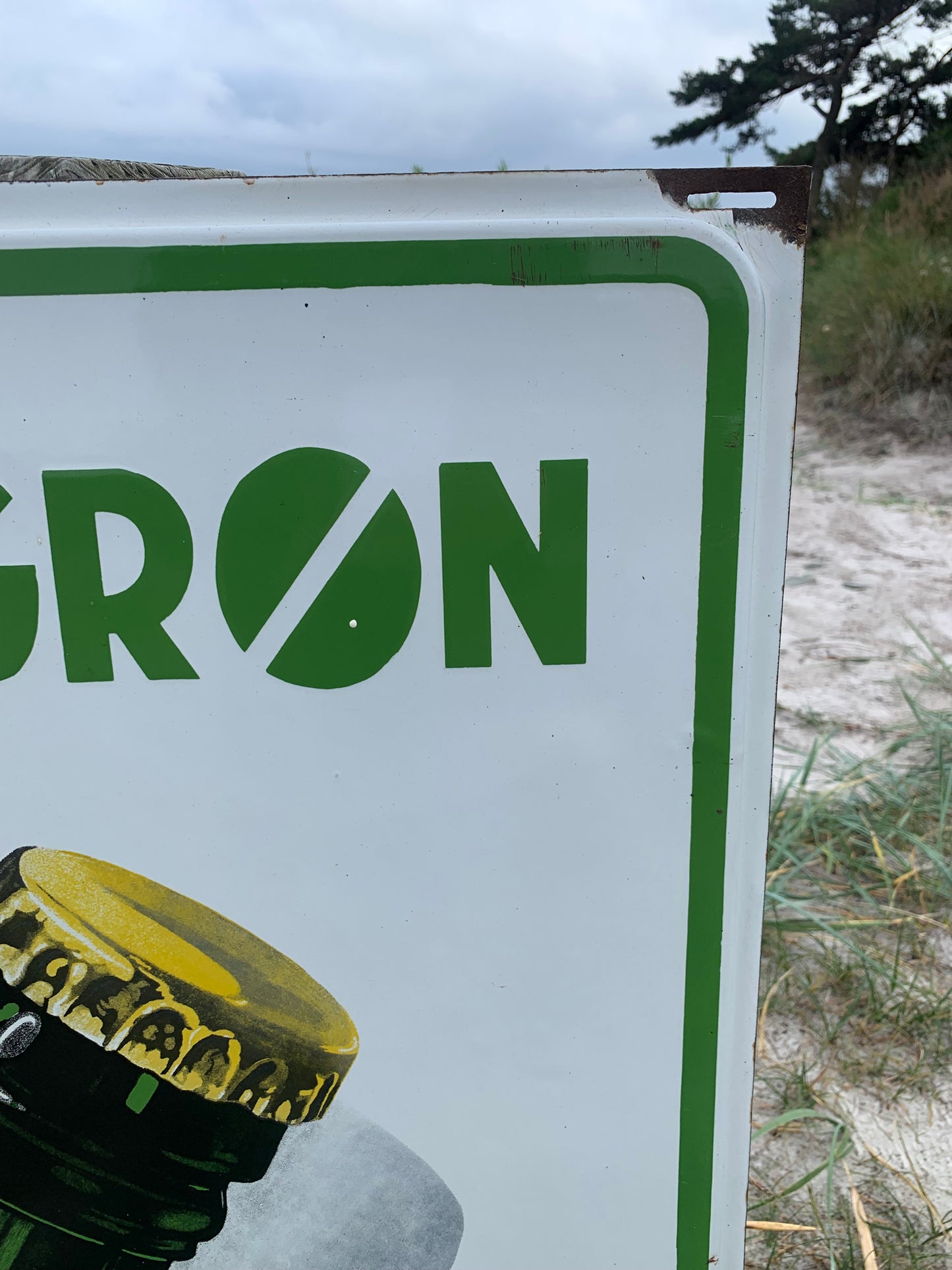 Emaljskylt - Grön Tuborg