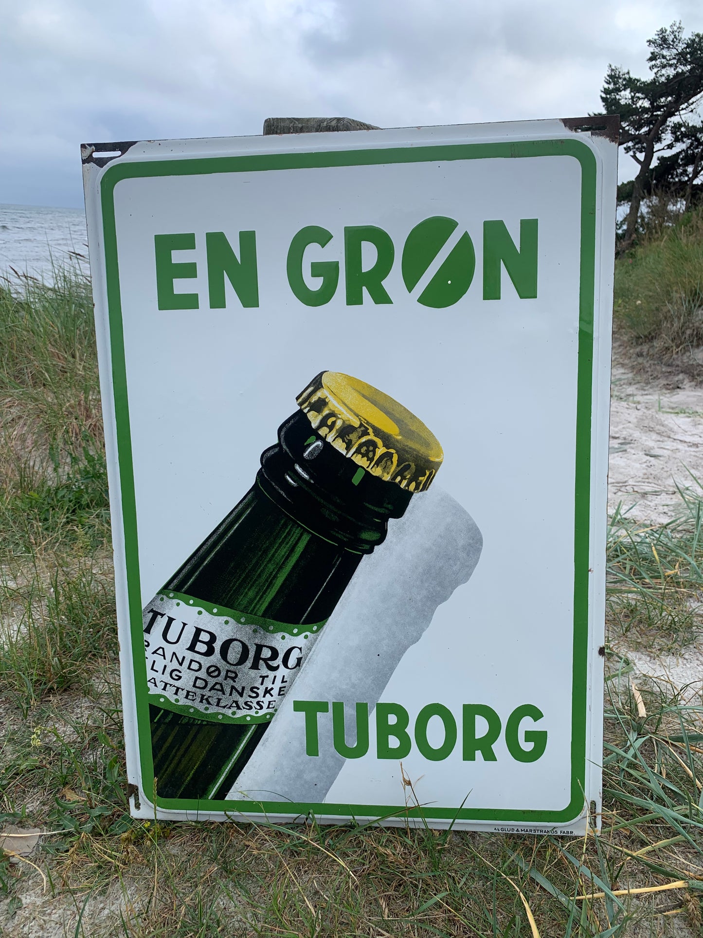 Emaljskylt - Grön Tuborg