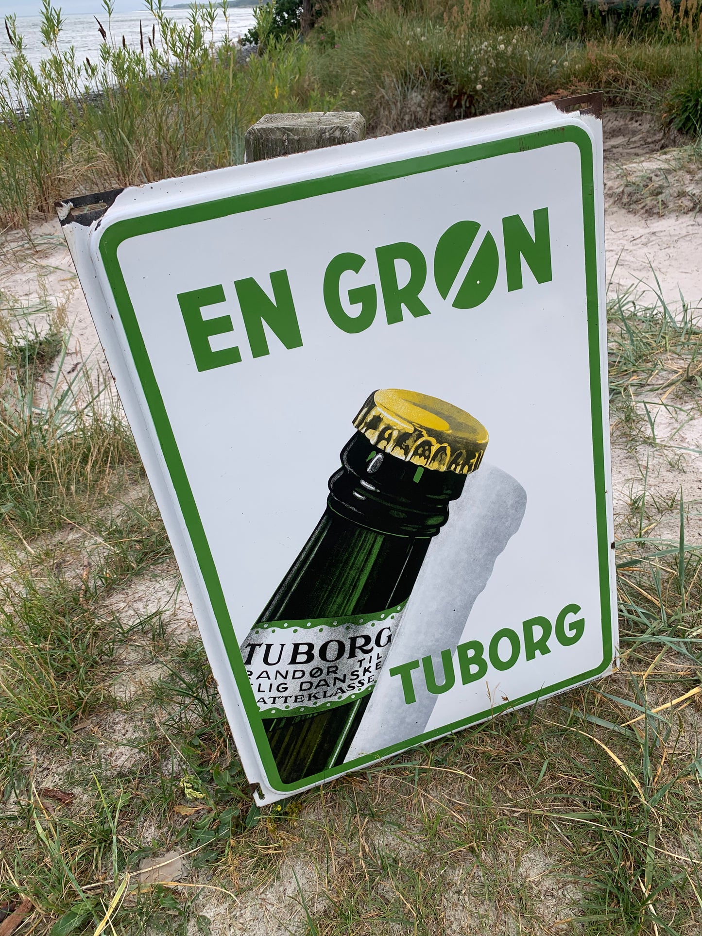 Emaljskylt - Grön Tuborg