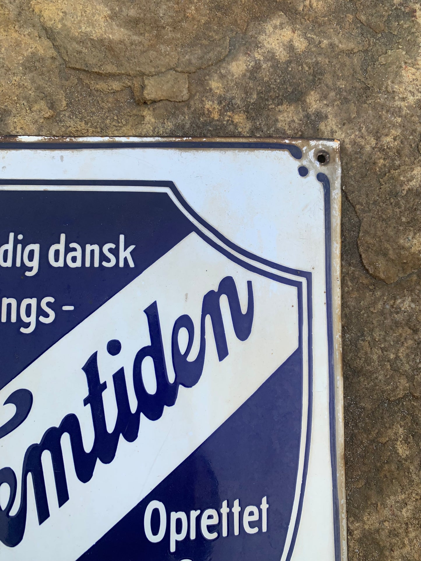 Emaljskylt - Ömsesidig dansk livförsäkring