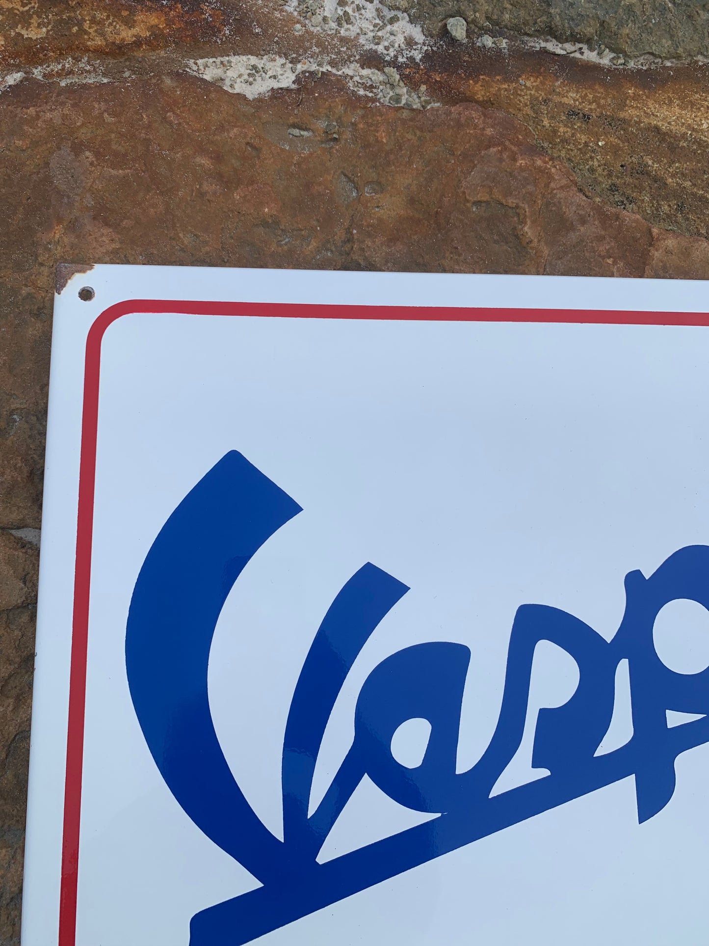 Vespa emaljskylt
