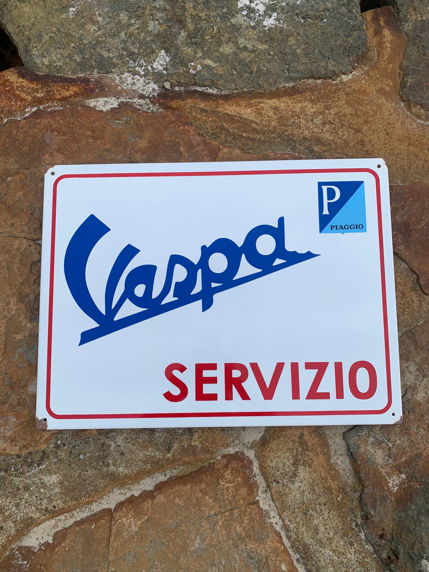Vespa emaljskylt