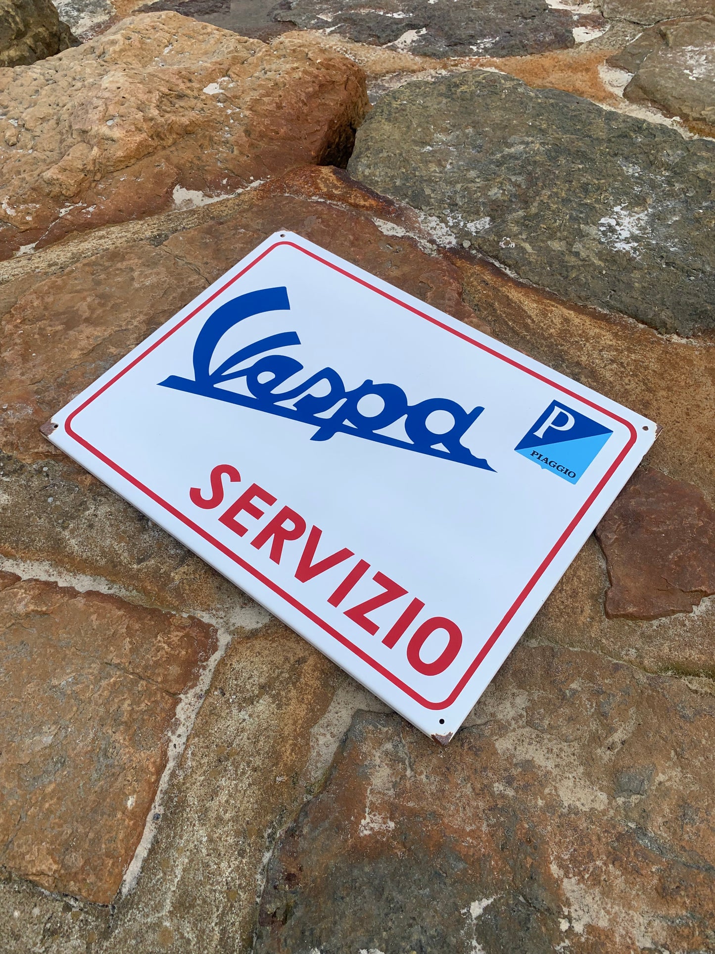 Vespa emaljskylt