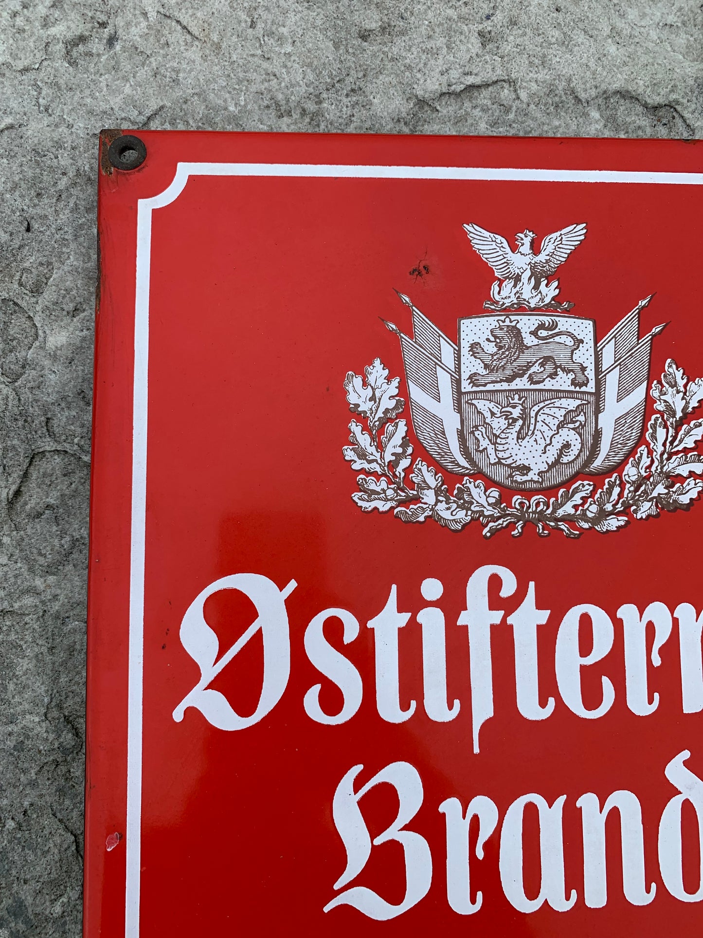 Emaljskylt - Østifternes Brandförsäkring