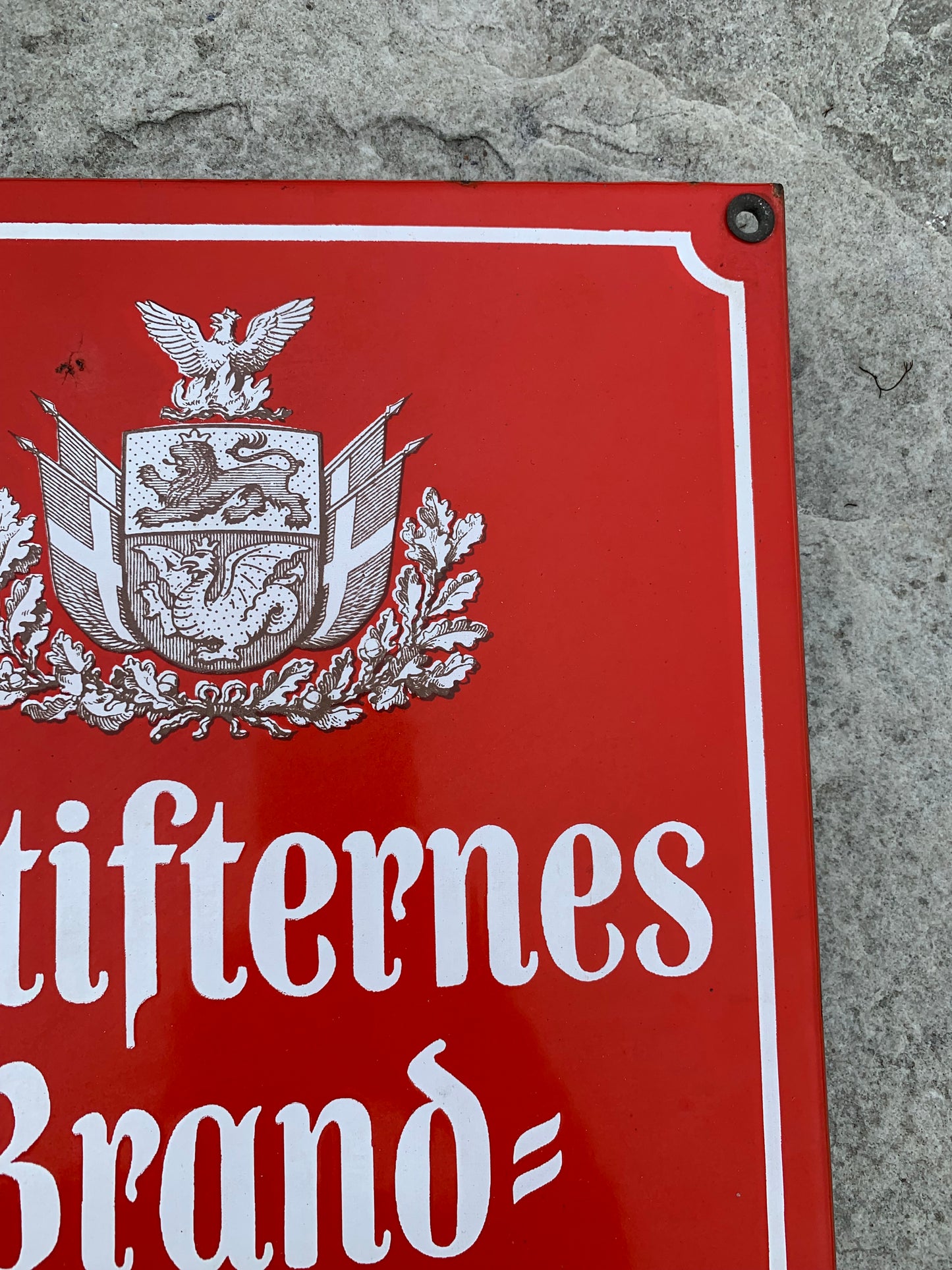 Emaljskylt - Østifternes Brandförsäkring