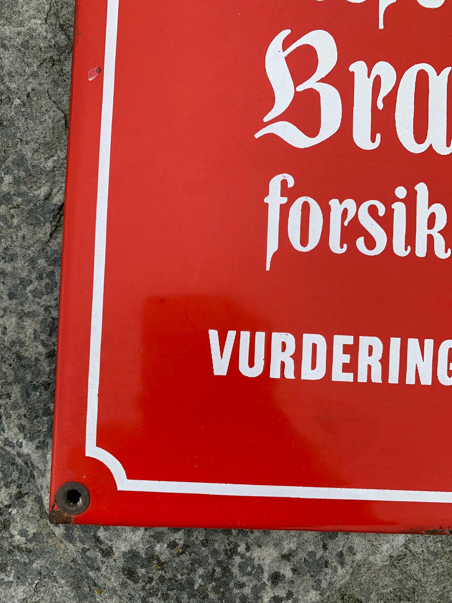Emaljskylt - Østifternes Brandförsäkring