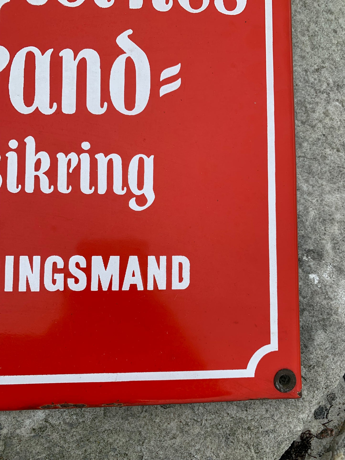 Emaljskylt - Østifternes Brandförsäkring
