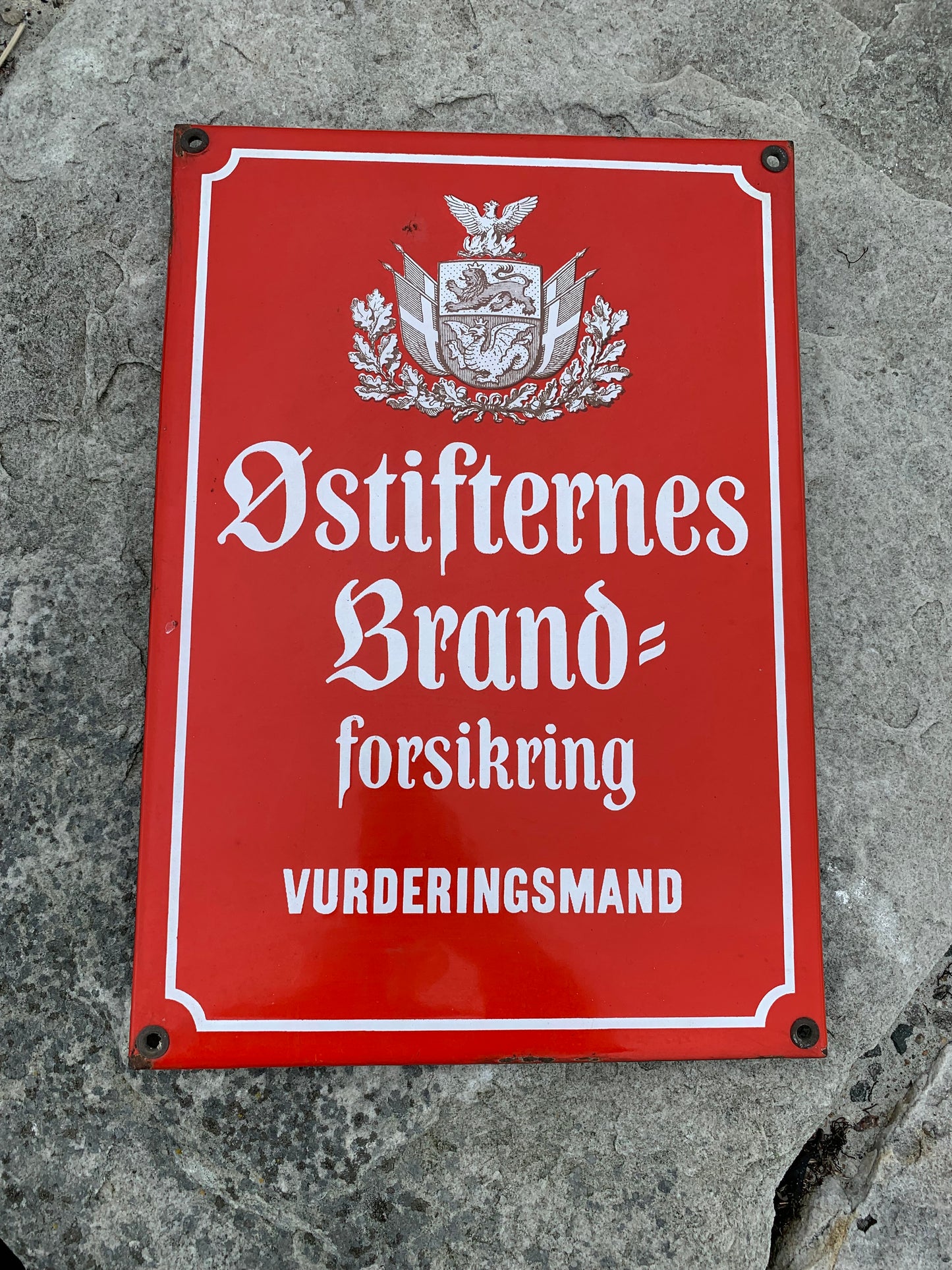 Emaljskylt - Østifternes Brandförsäkring