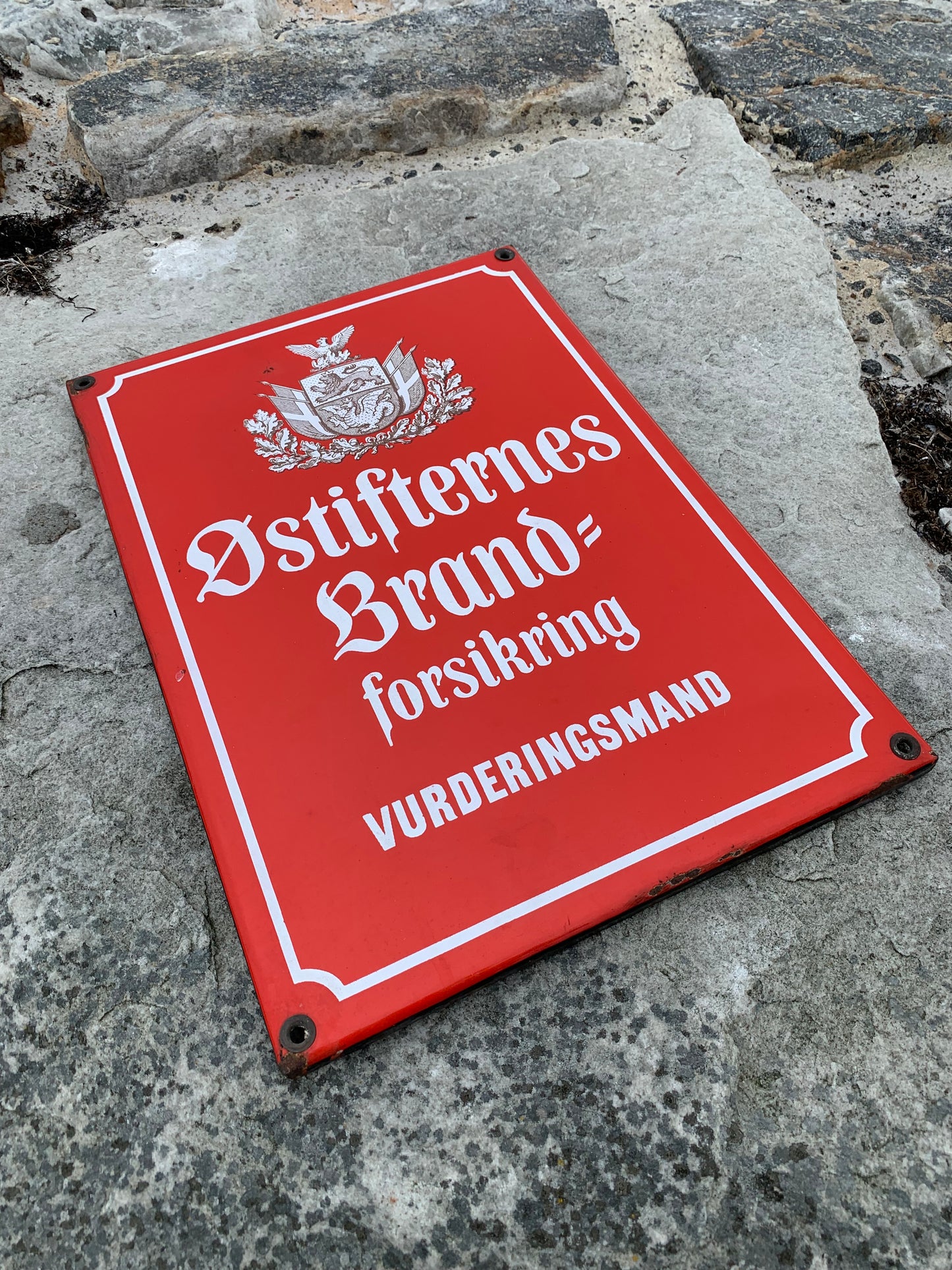 Emaljskylt - Østifternes Brandförsäkring