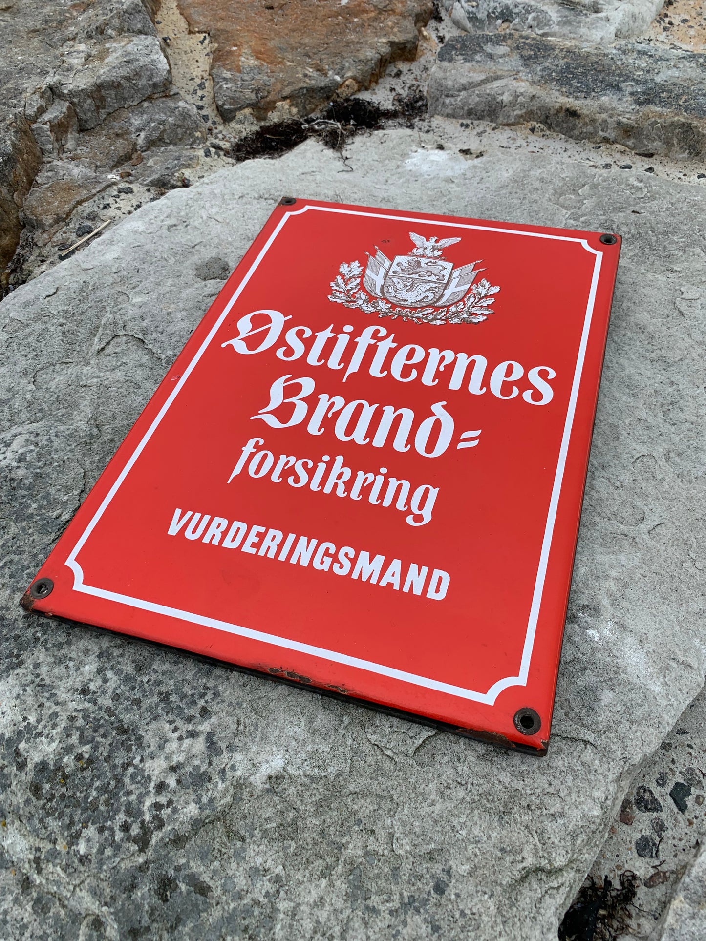 Emaljskylt - Østifternes Brandförsäkring