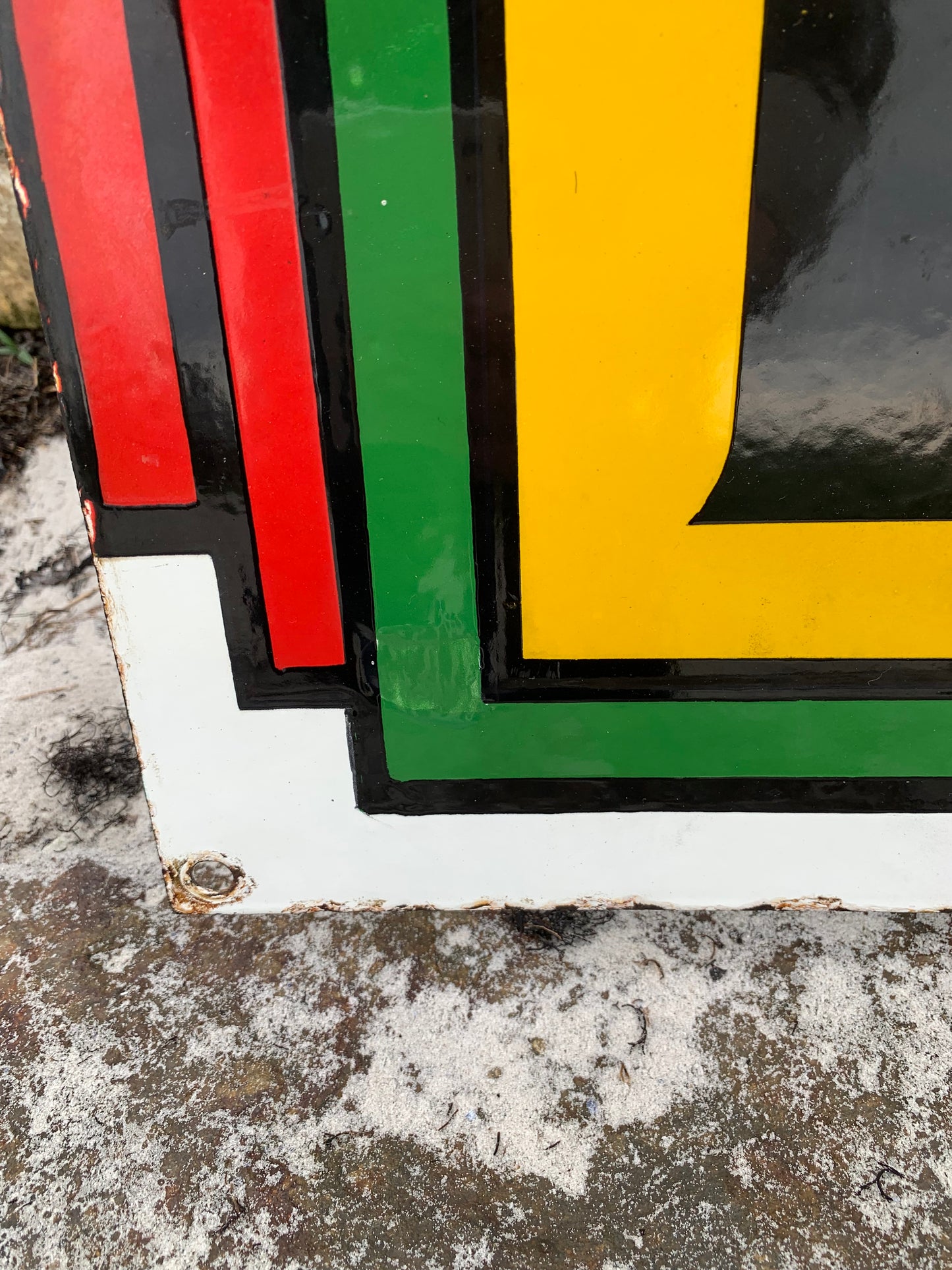 Stor dubbelsidig Premier Ice emaljskylt