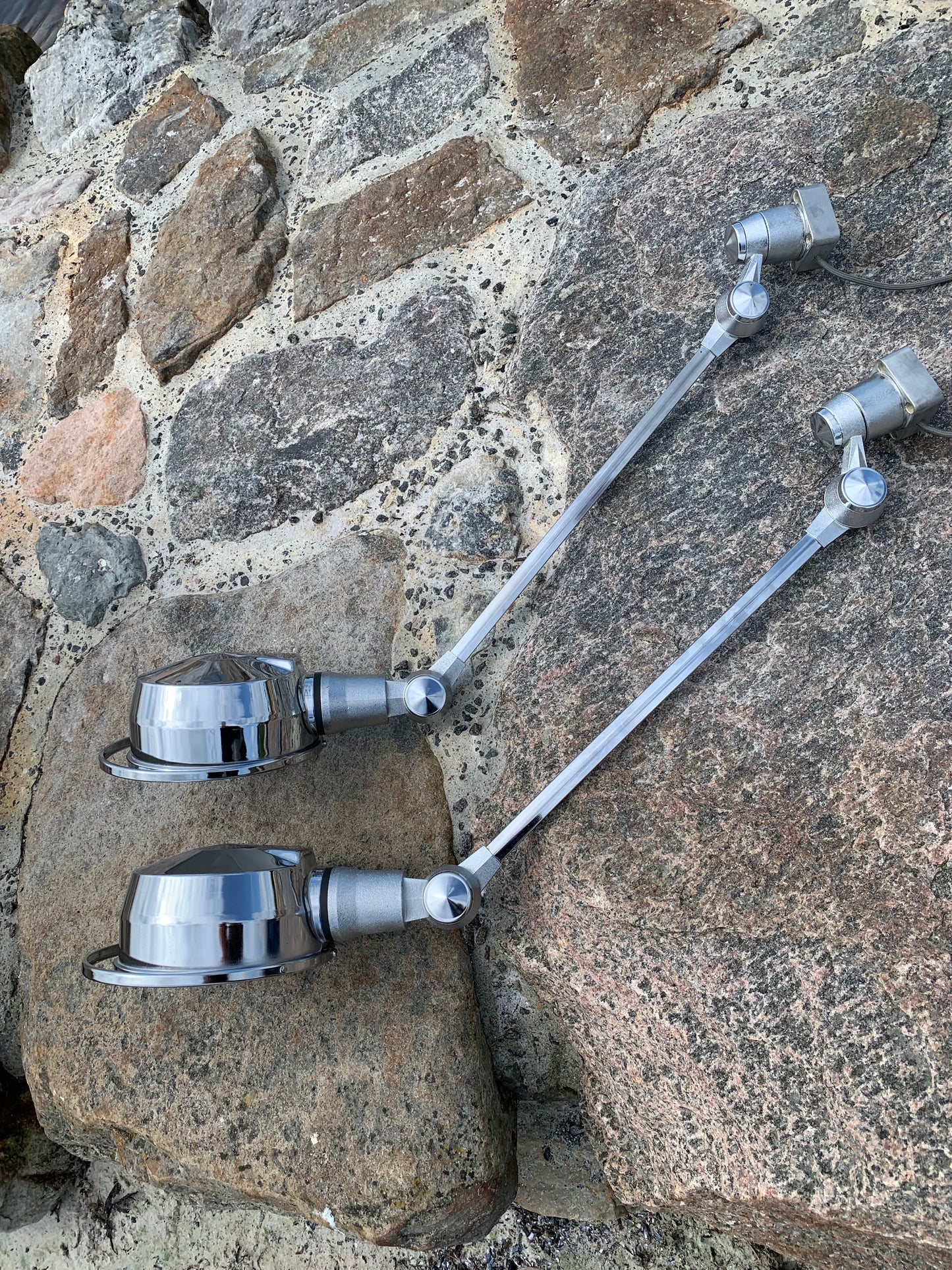 Sällsynt Jieldé vägg-/taklampa i krom