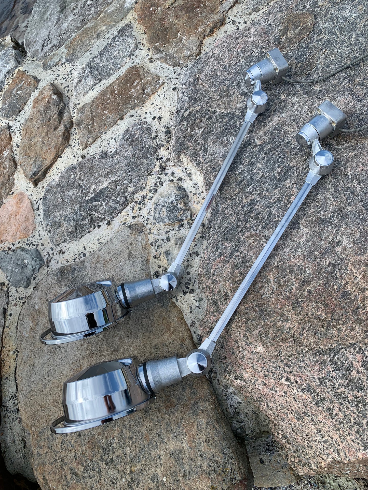 Sällsynt Jieldé vägg-/taklampa i krom