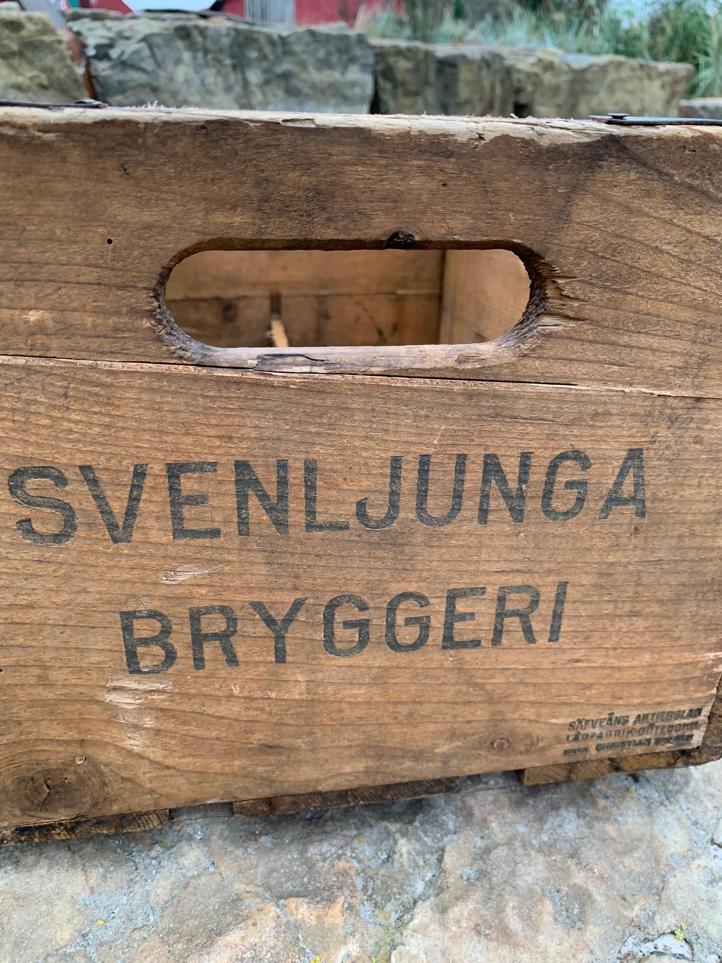 Trälåda från Svenljunga bryggeri