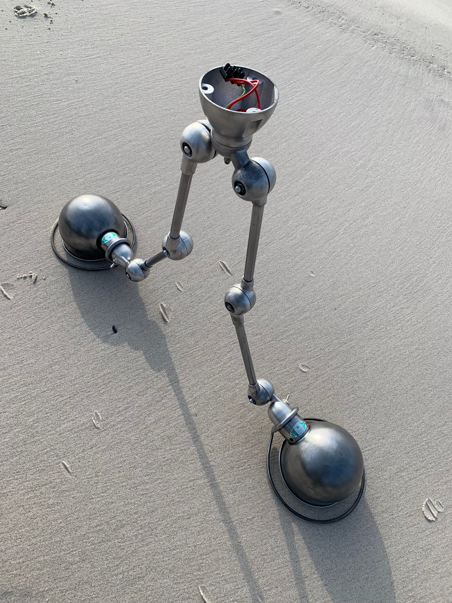 Jieldé vägg-/taklampa med dubbel armatur och 2 x 2 armar