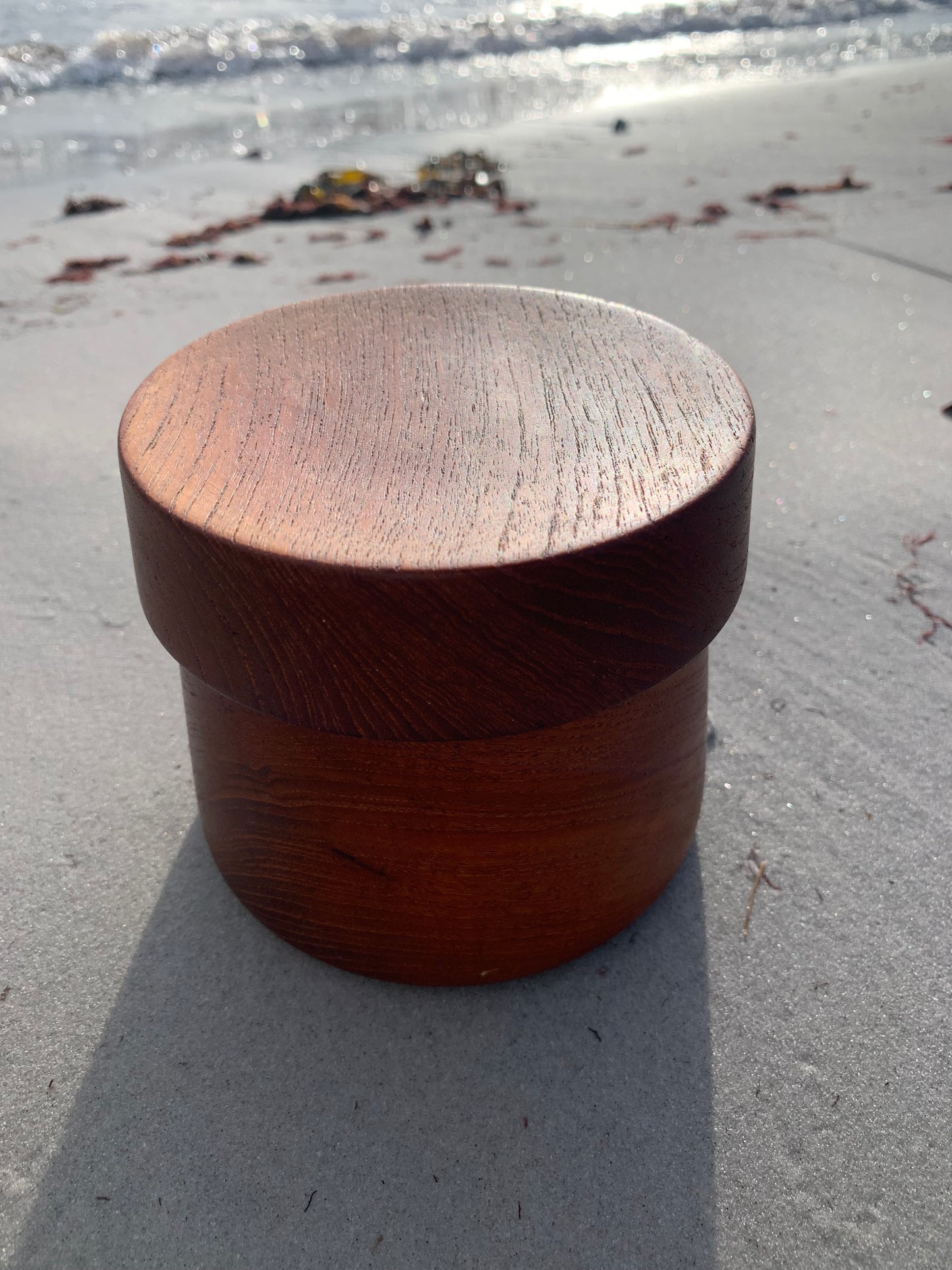 Teakburk med lock - dansk design