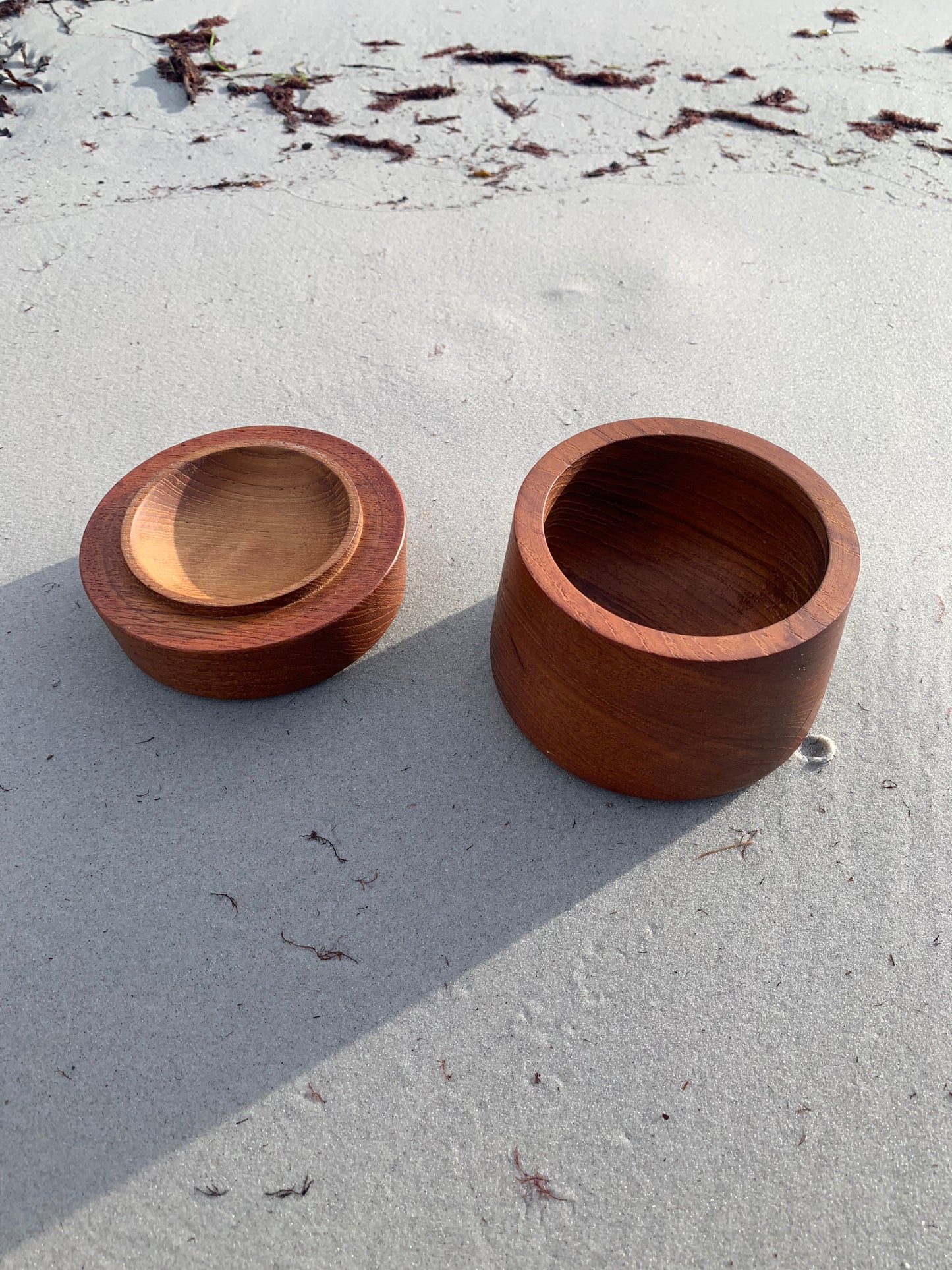 Teakburk med lock - dansk design