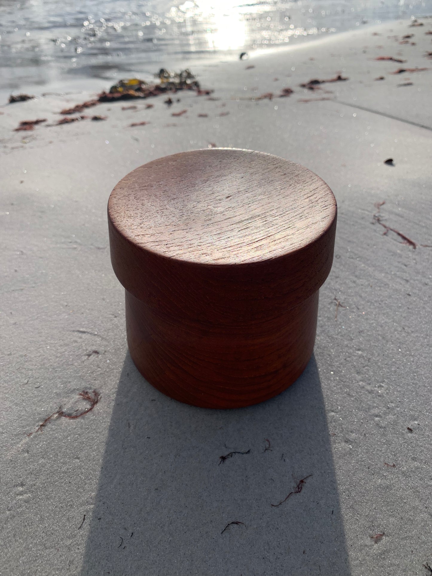 Teakburk med lock - dansk design