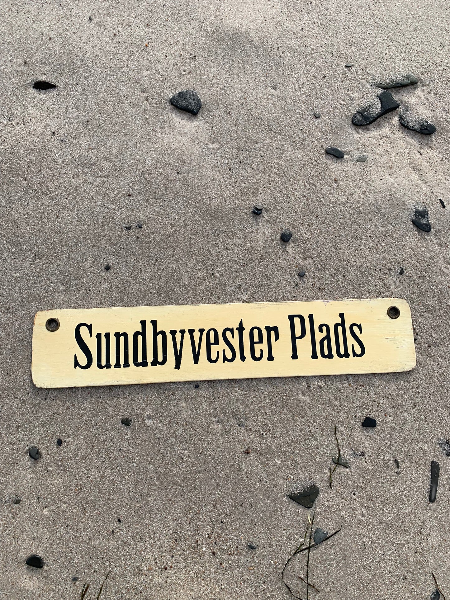 Gammal spårvagnsskylt Sundbyvester Plads/Brønshøj