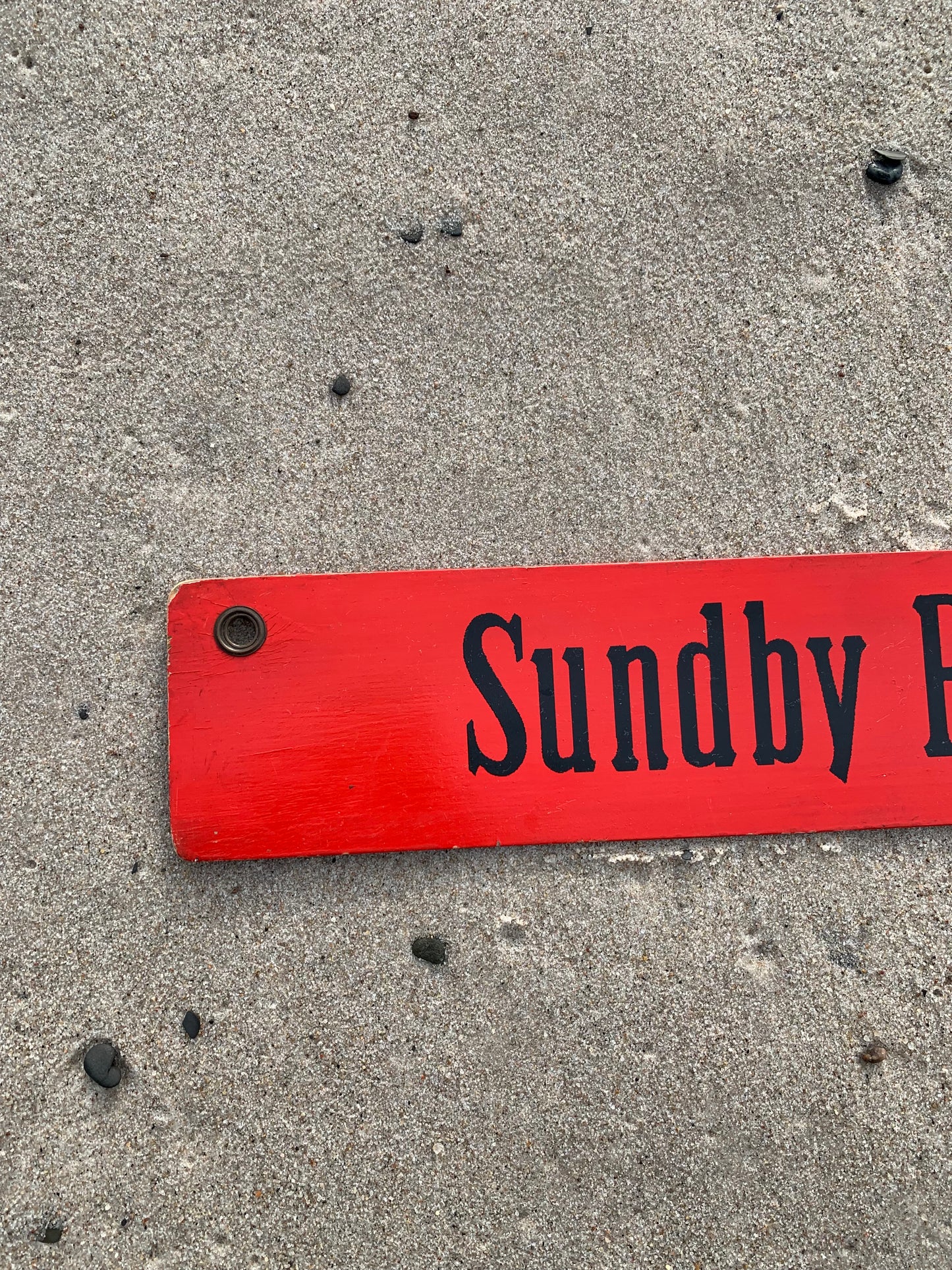 Gammal spårvagnsskylt Nørrebro Remise/Sundby Remise