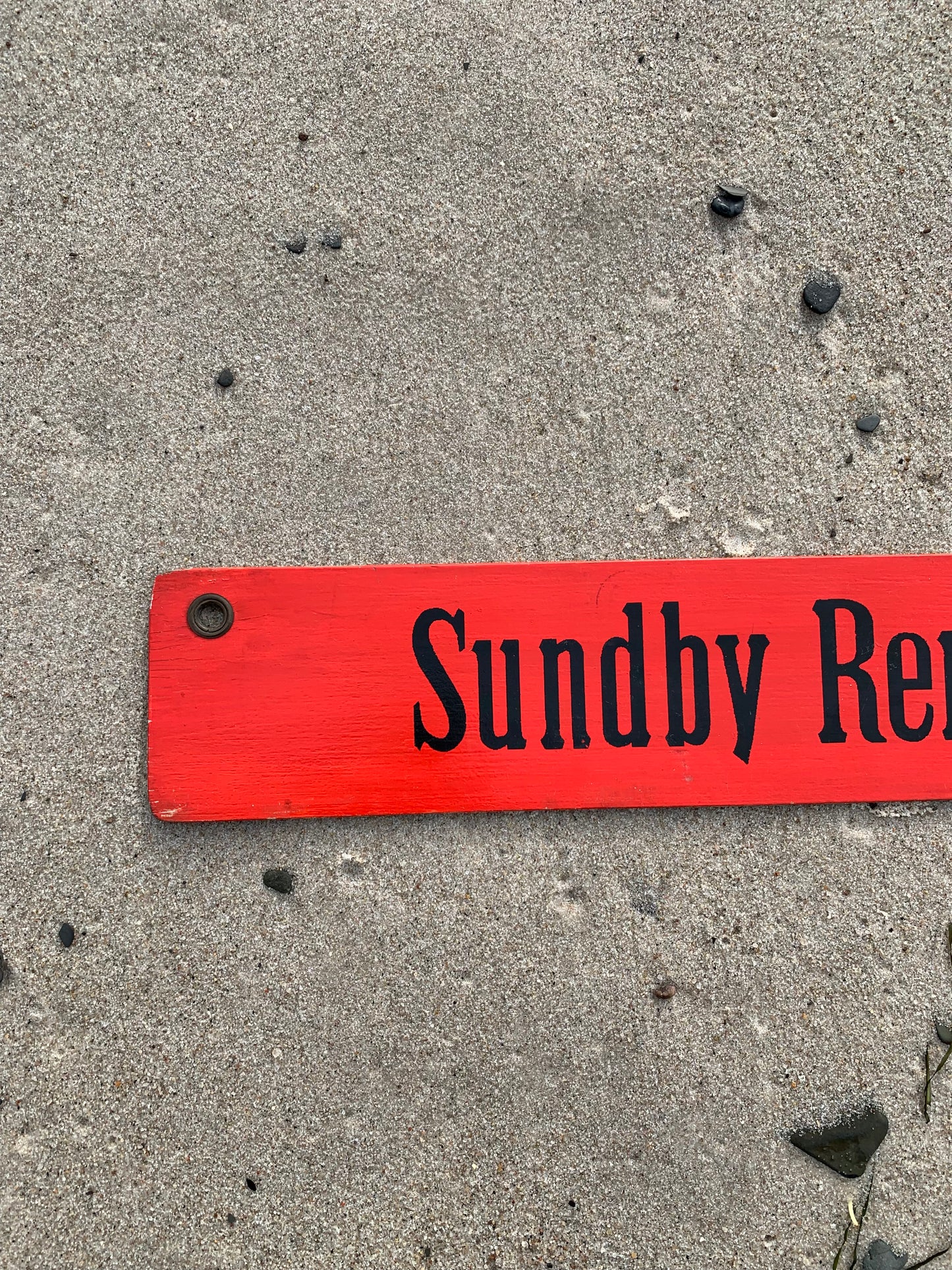 Gammal spårvagnsskylt Sundby Remise/Sundbyvester Plads
