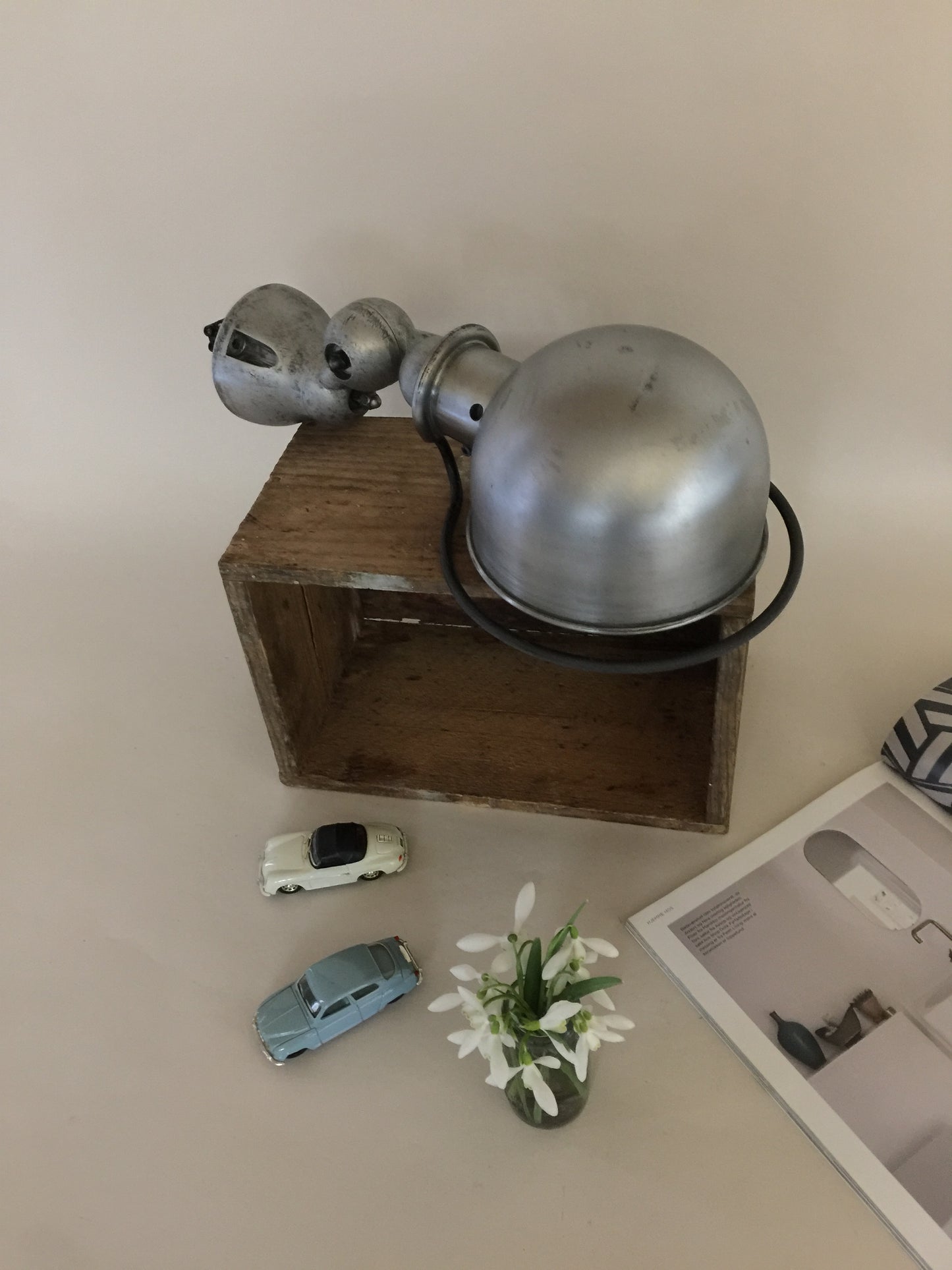 Jieldé-lampa med på/av-knapp