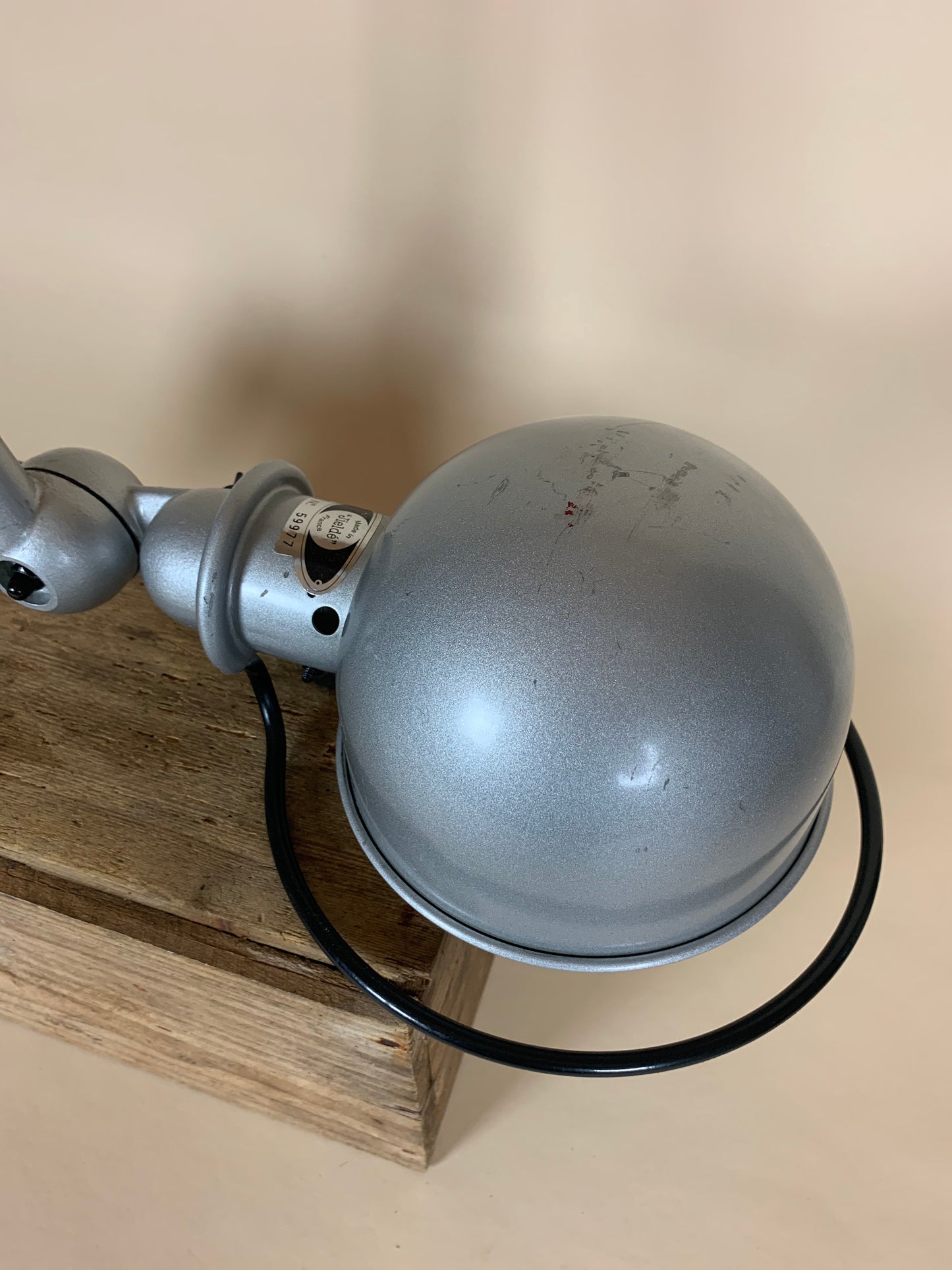 Jieldé vägglampa med två armar - Grå