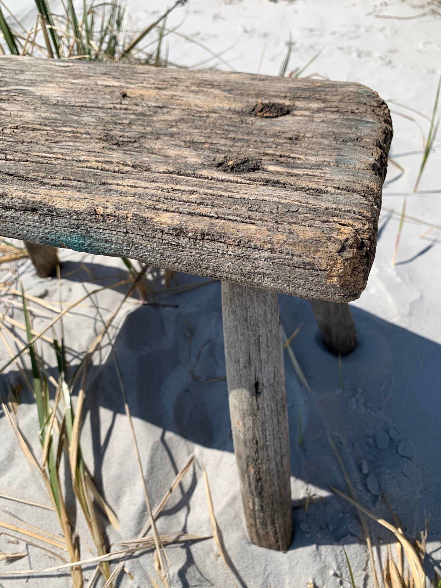 Liten pall med patina