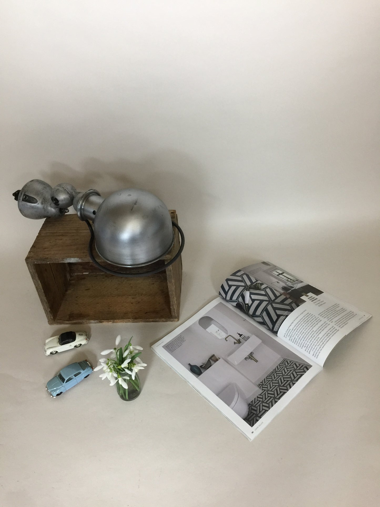 Jieldé-lampa med på/av-knapp