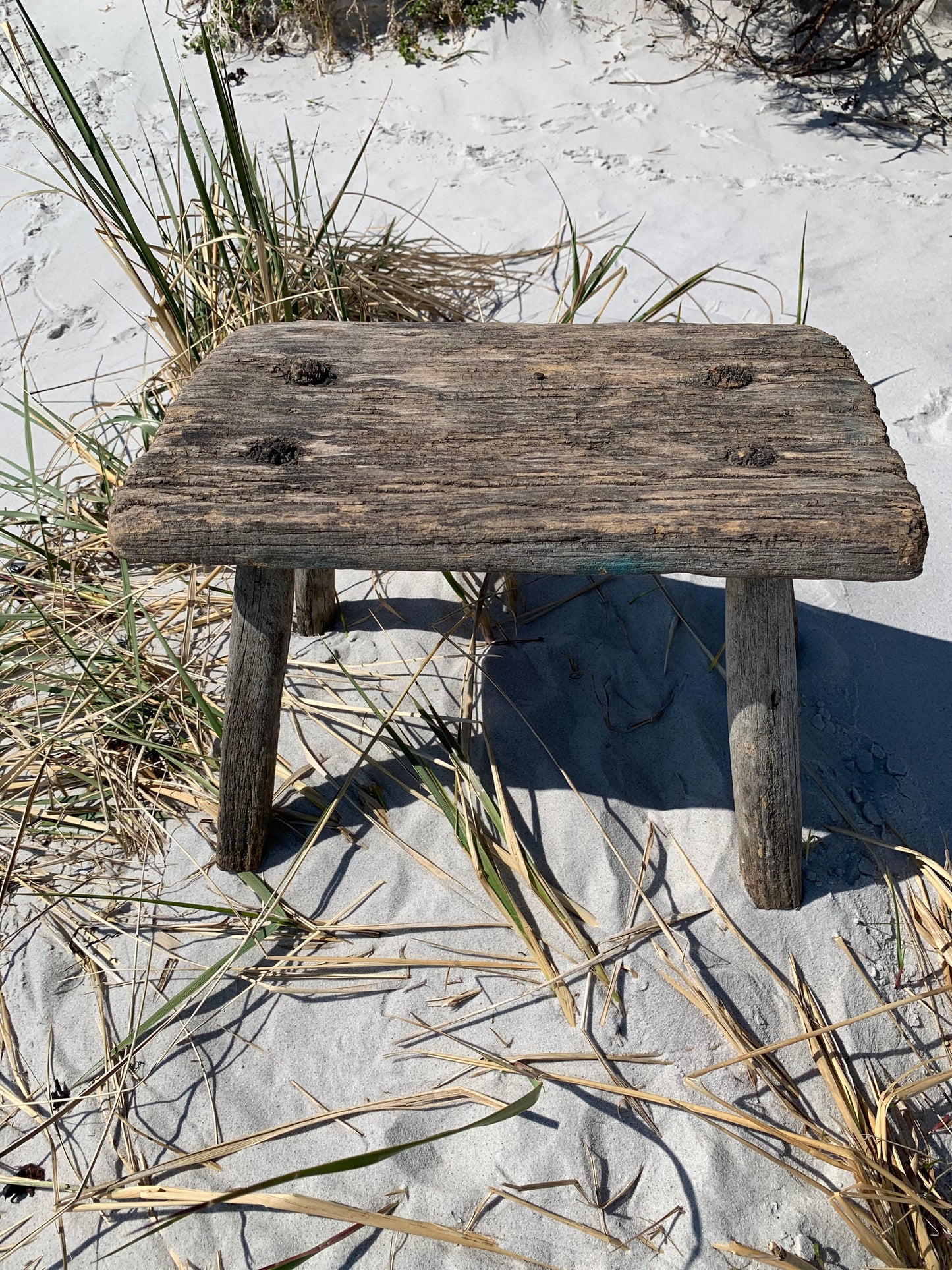 Liten pall med patina