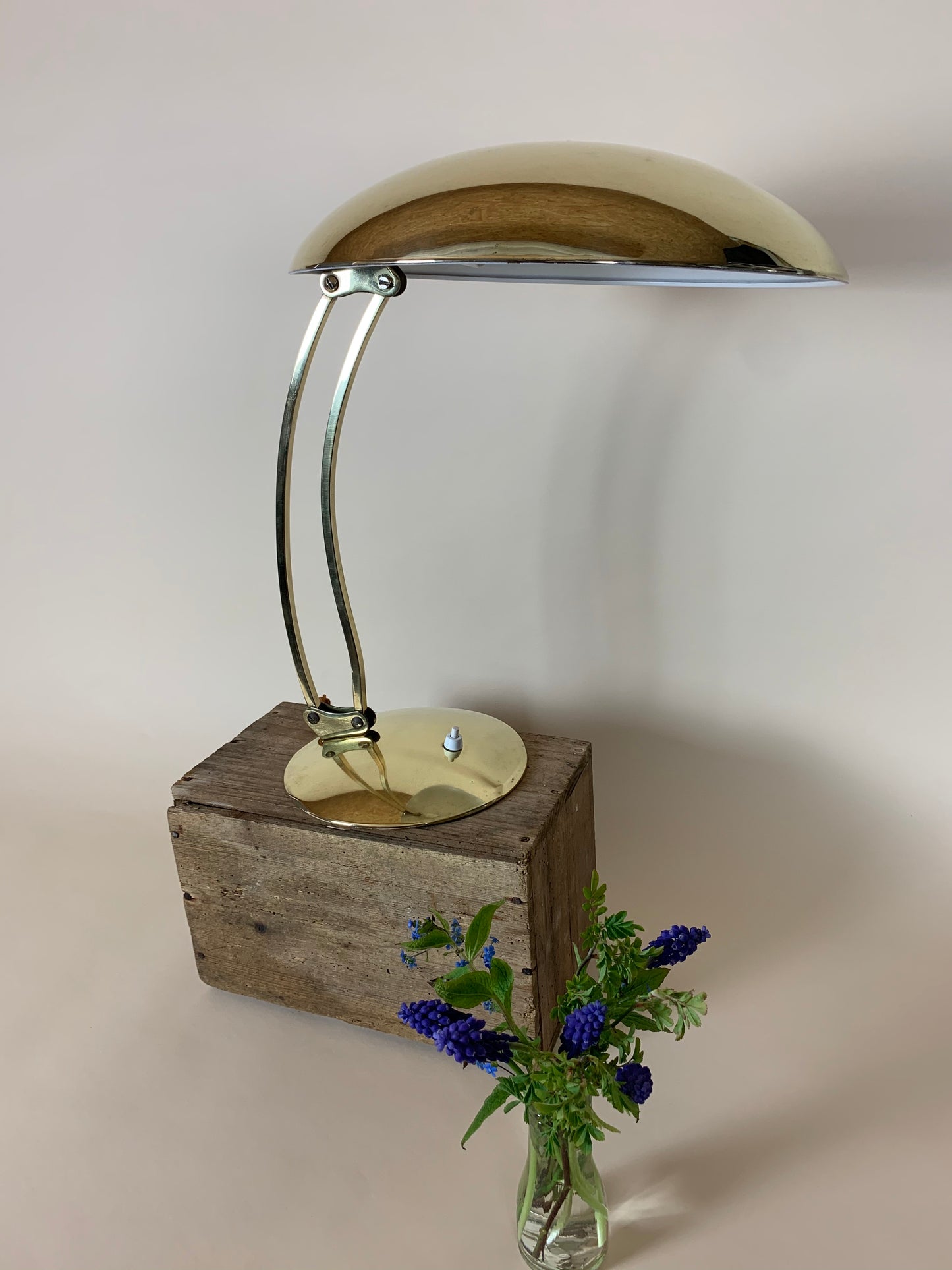 Christian Dell 6764 vintage lampa i mässing