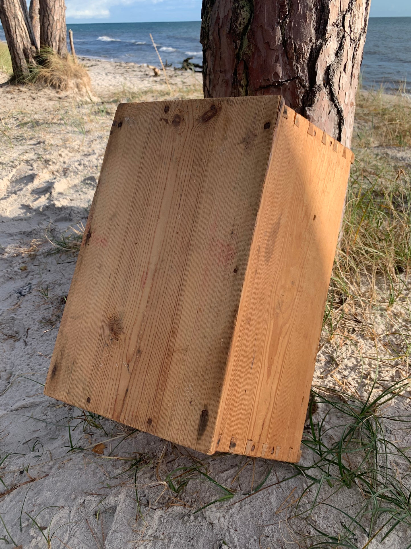 Trälåda med handtag
