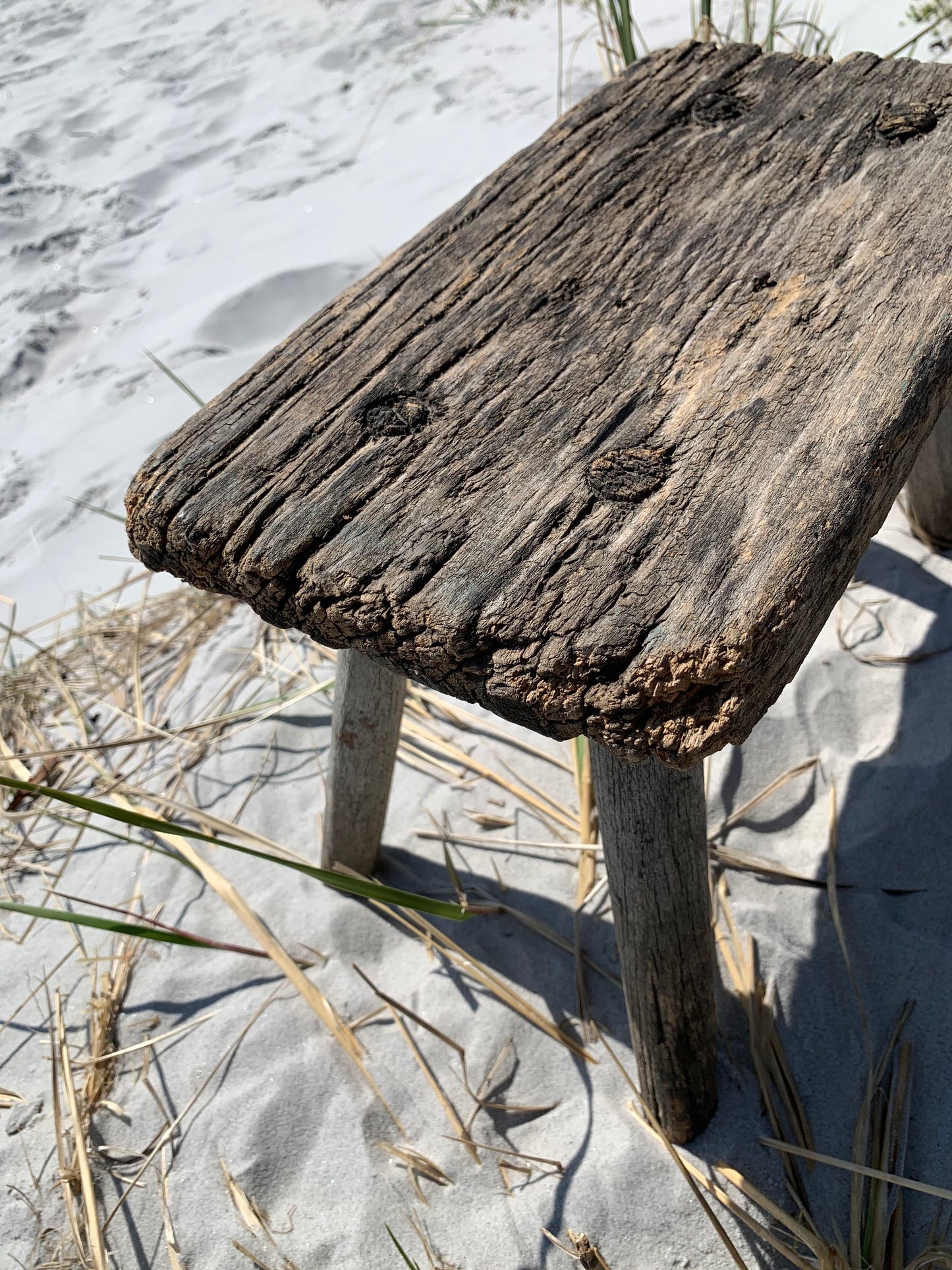 Liten pall med patina