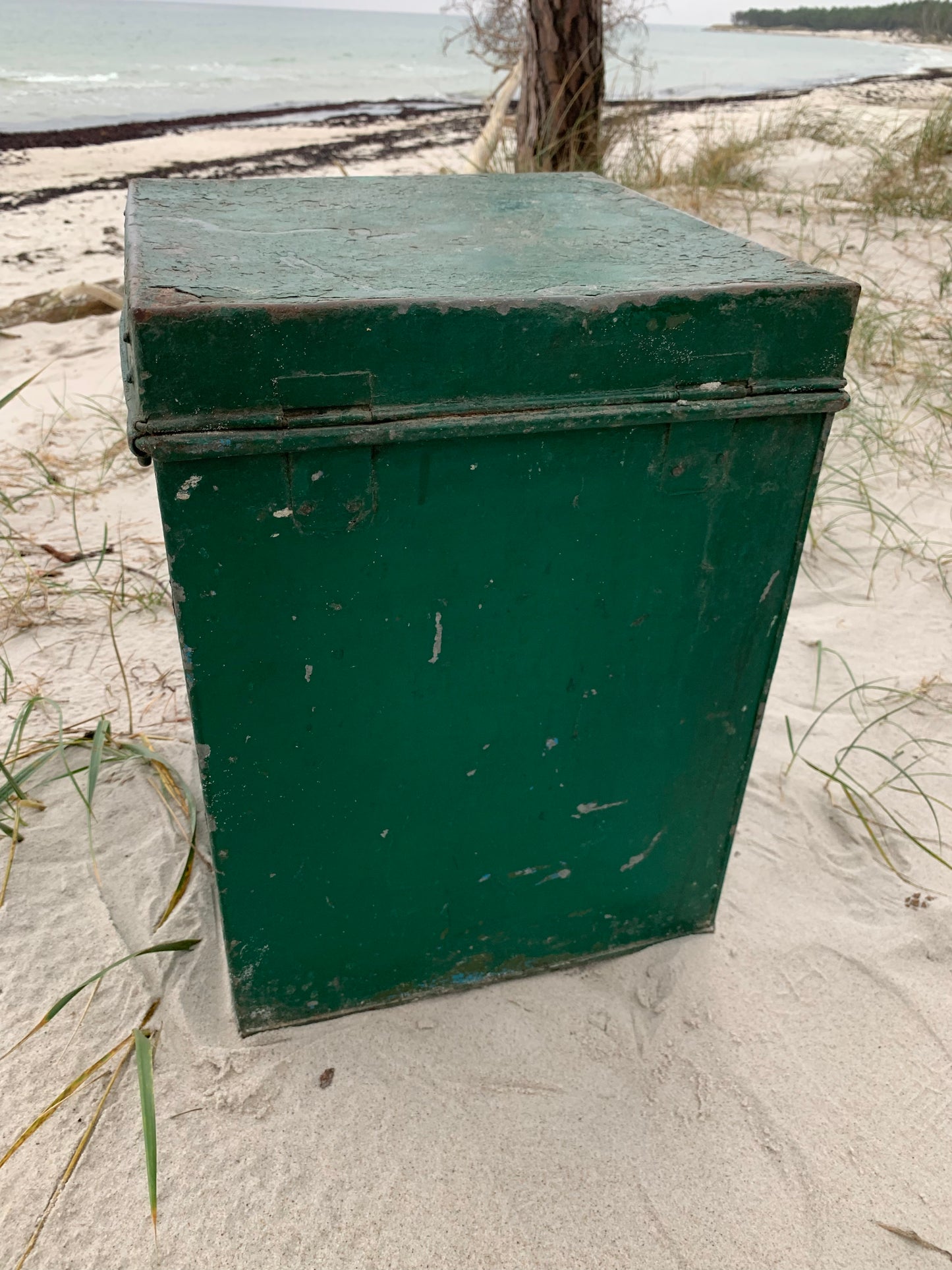 Metalllåda med lock - Grön