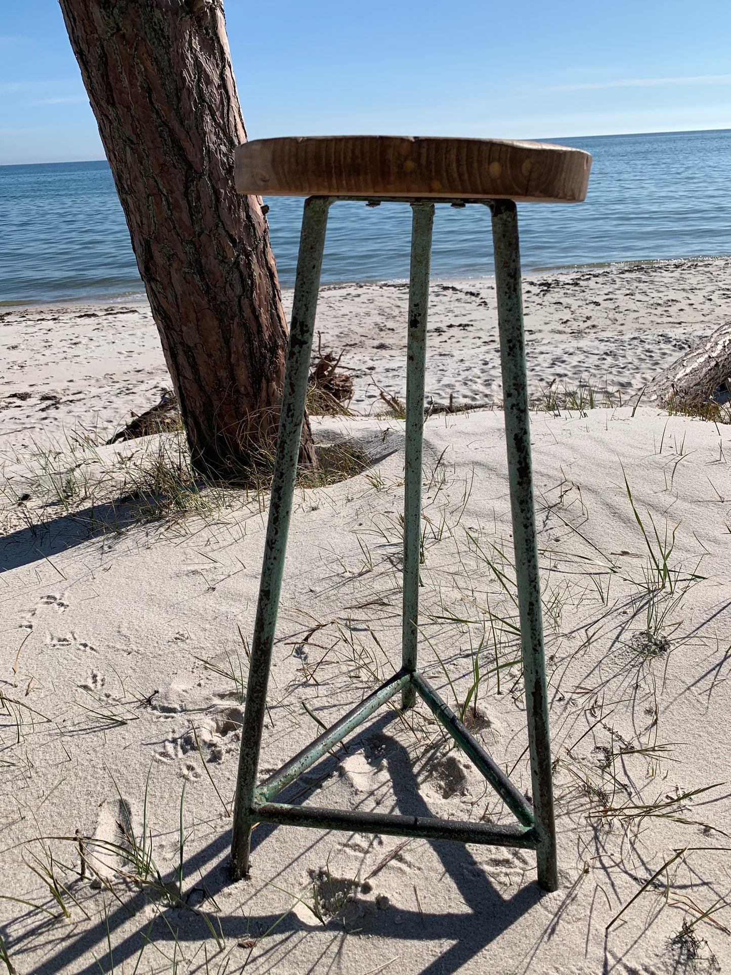Rå pall med gröna ben