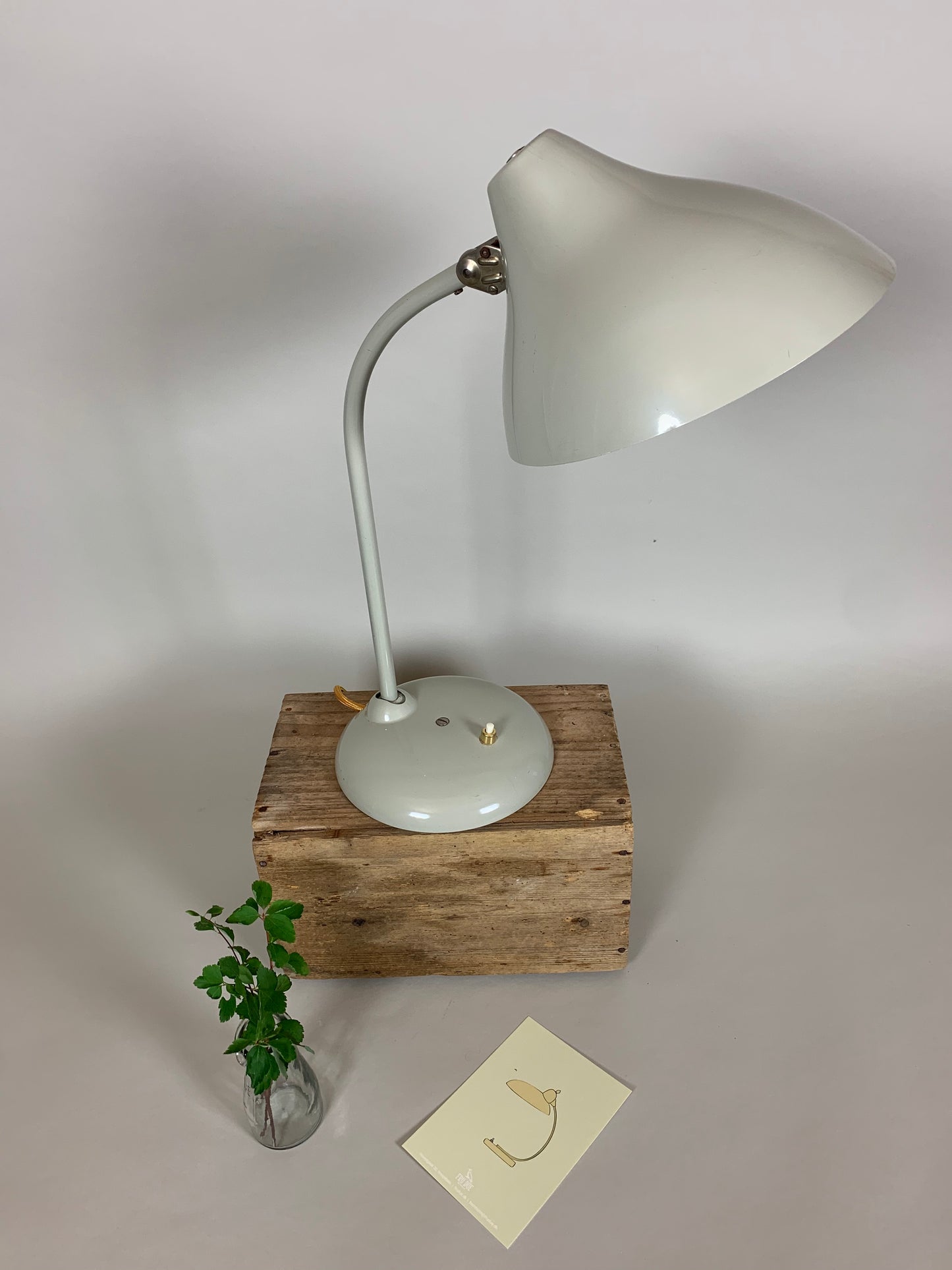 Grå Hala bordslampa med vackra mjuka linjer