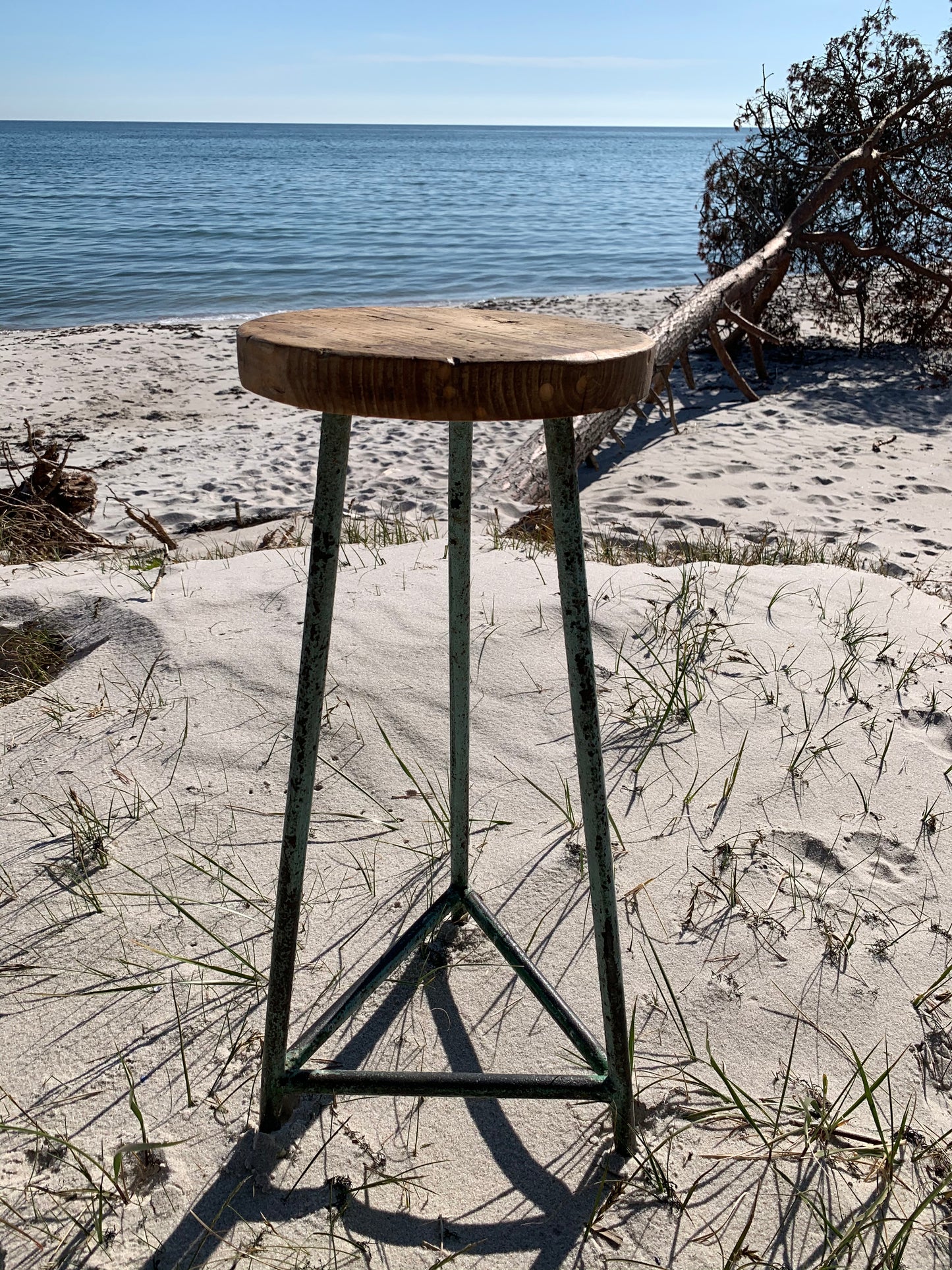 Rå pall med gröna ben
