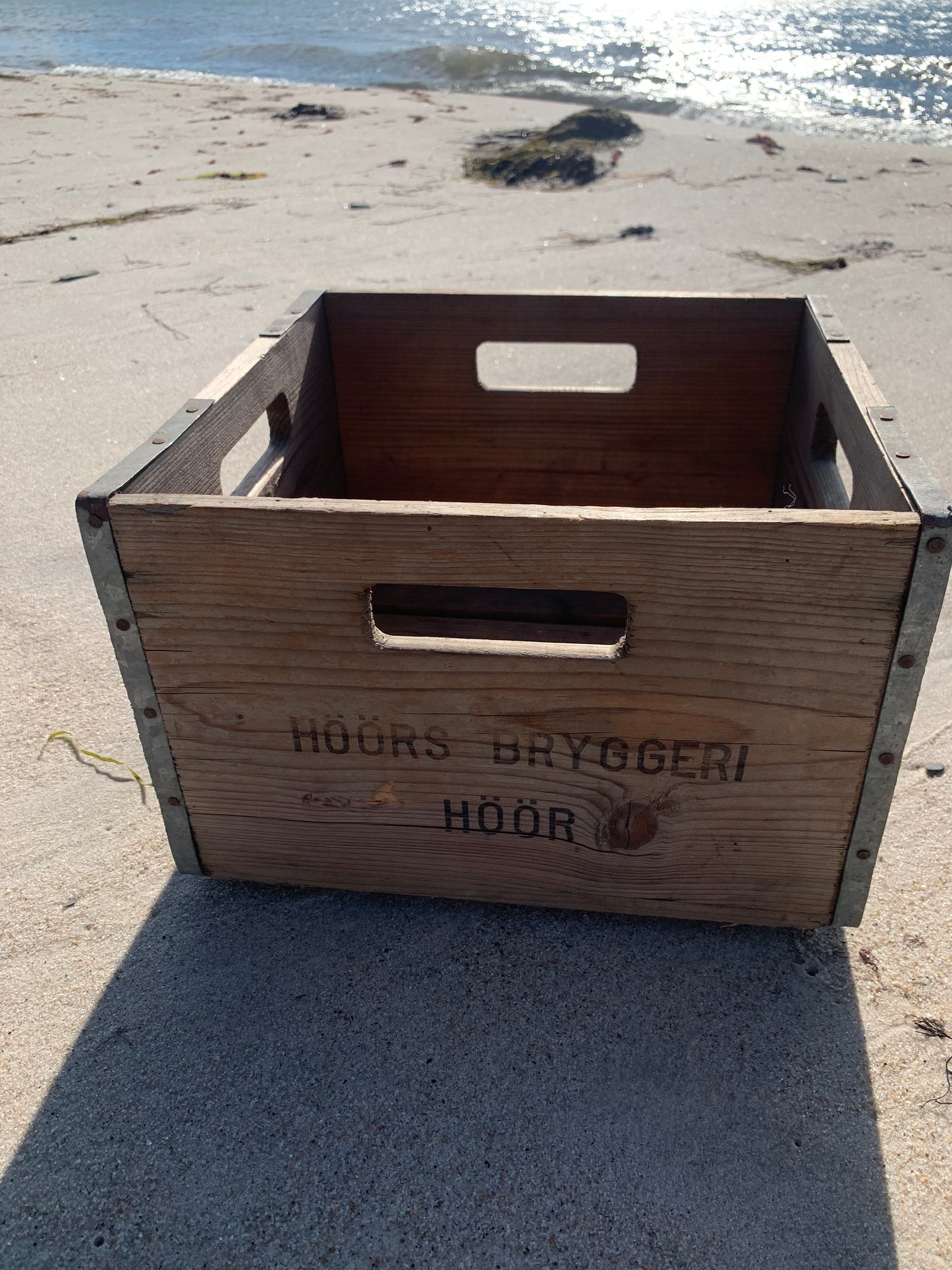Trälåda från bryggeri i Höör