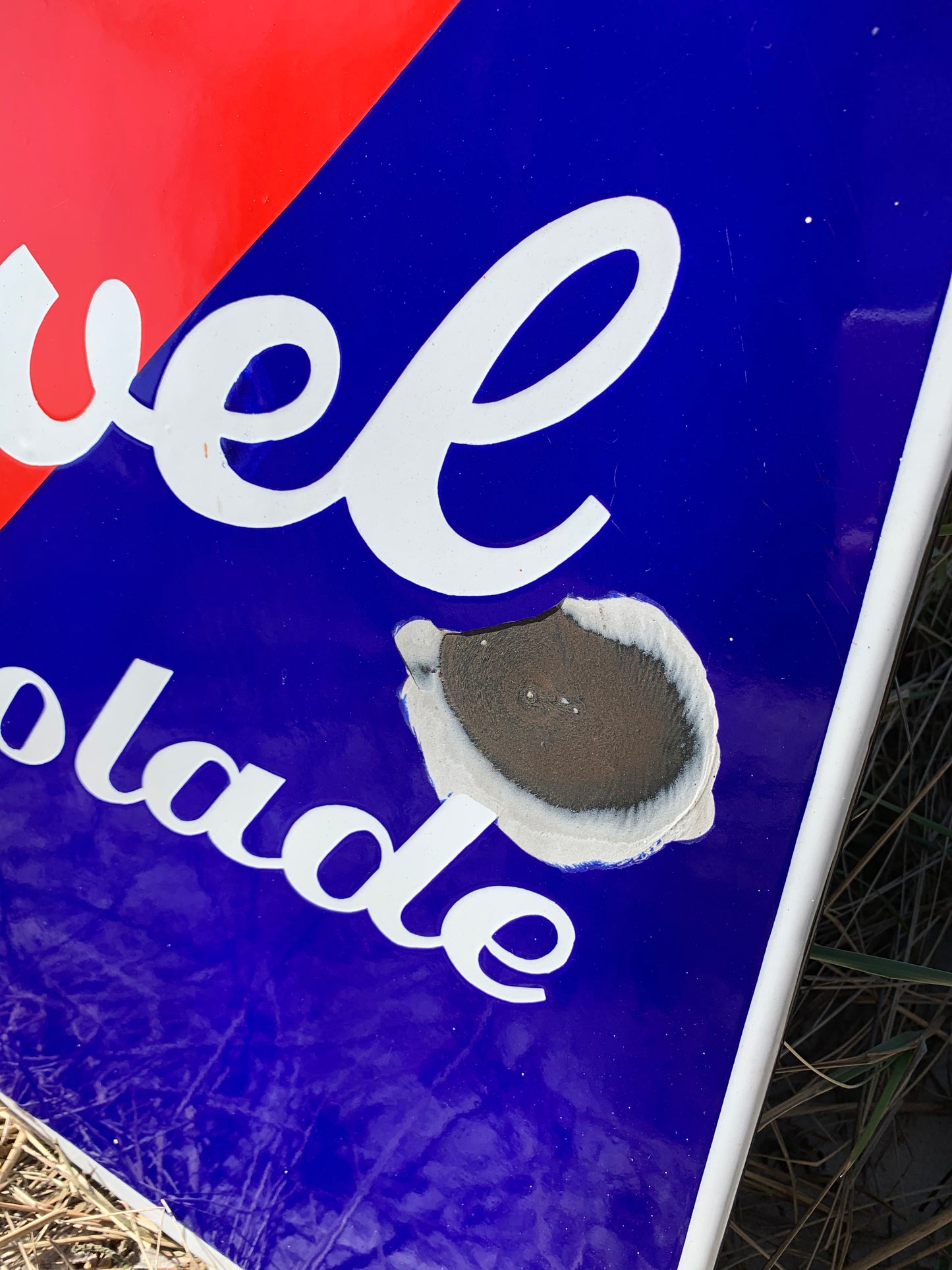 Vacker gammal skylt för chokladälskaren