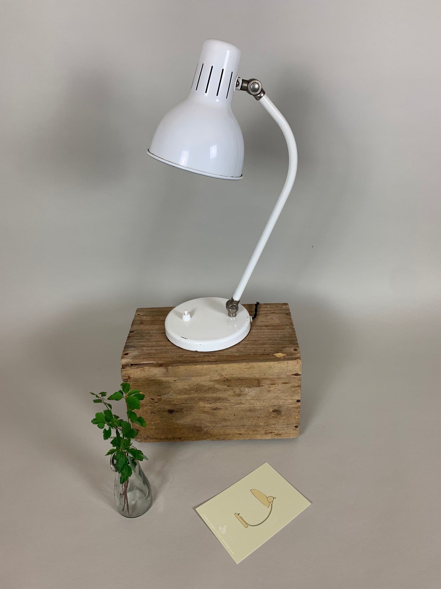 Vintage lampa - Vit