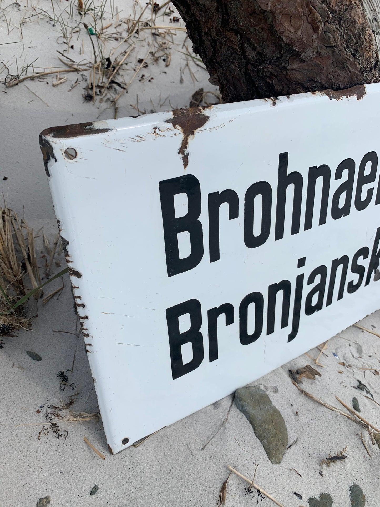 Stor emaljskylt