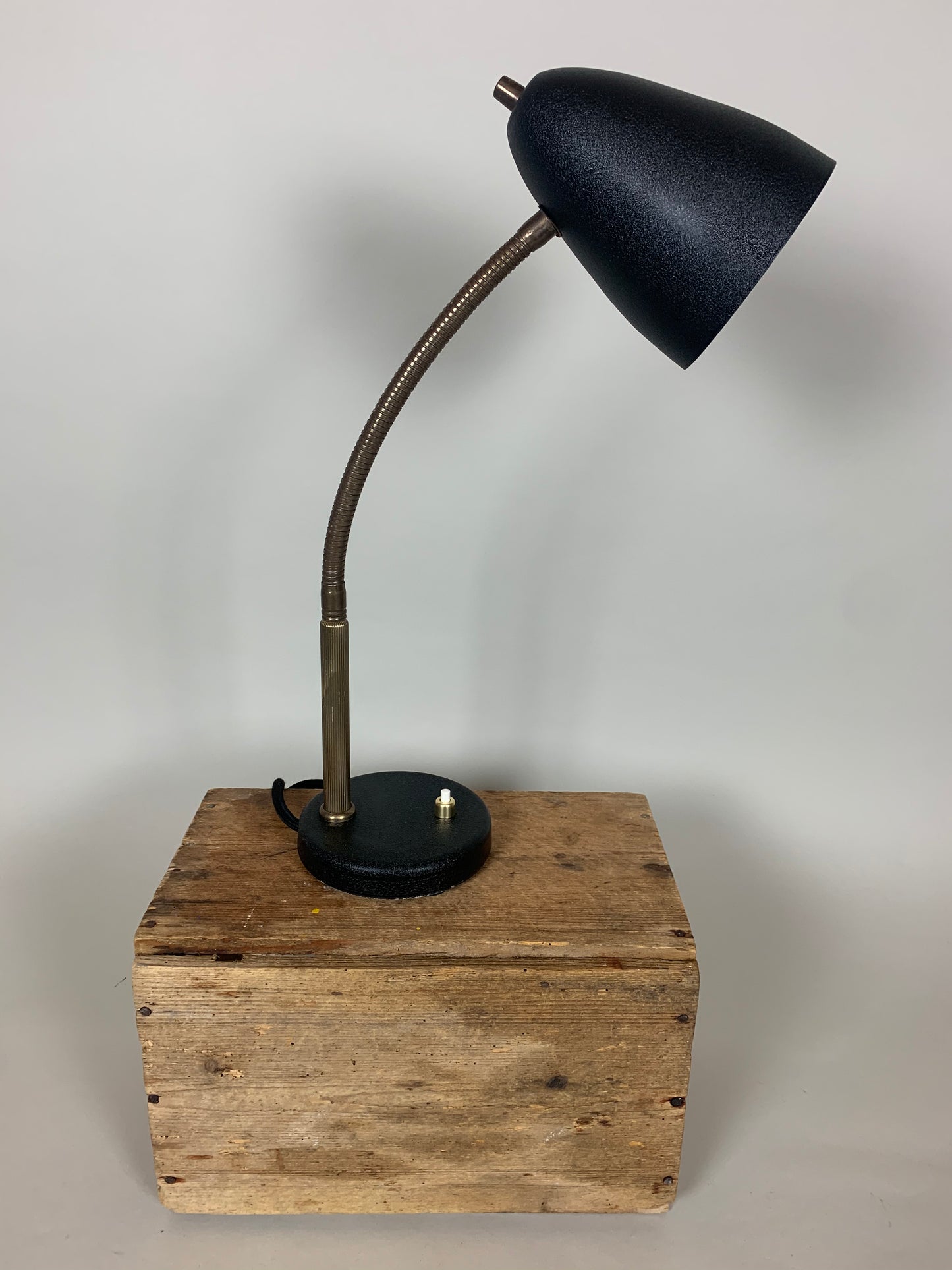 Vintage lampa med flex arm - Svart