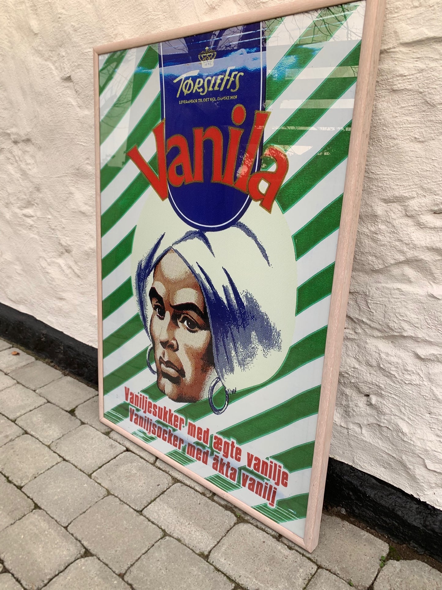 Vacker och stor vaniljbild med ram