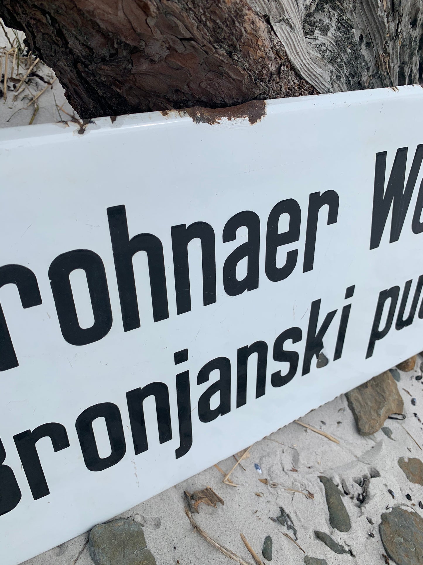 Stor emaljskylt