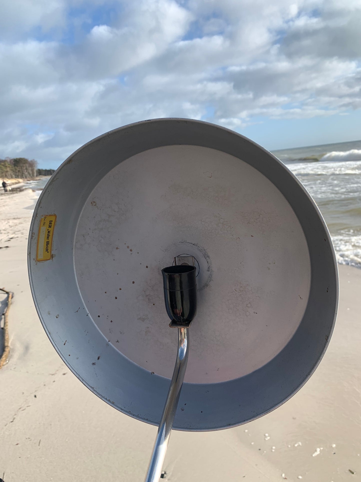 Vacker grå vintage lampa