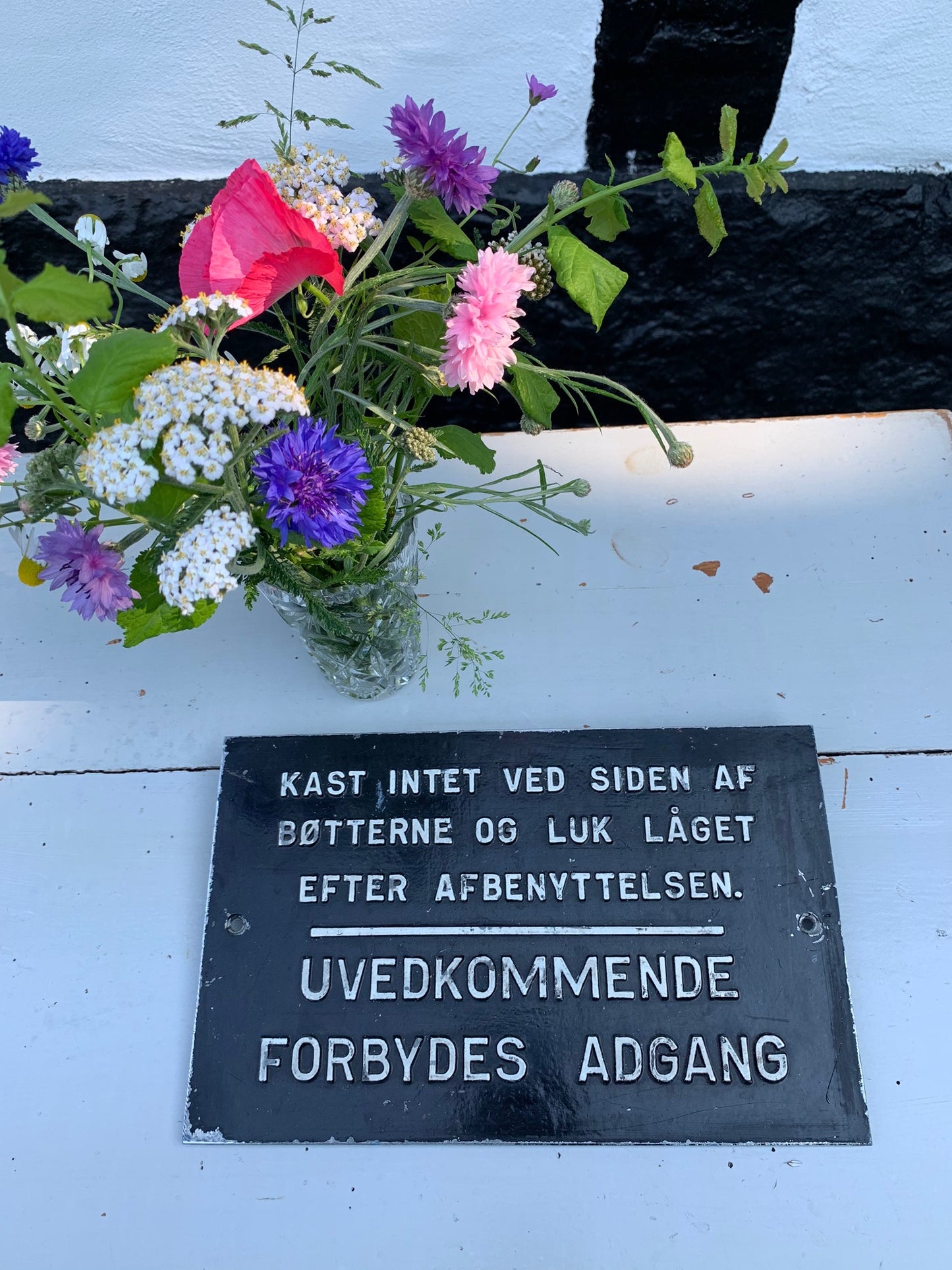 Vacker svartvit skylt med rolig och sällsynt text