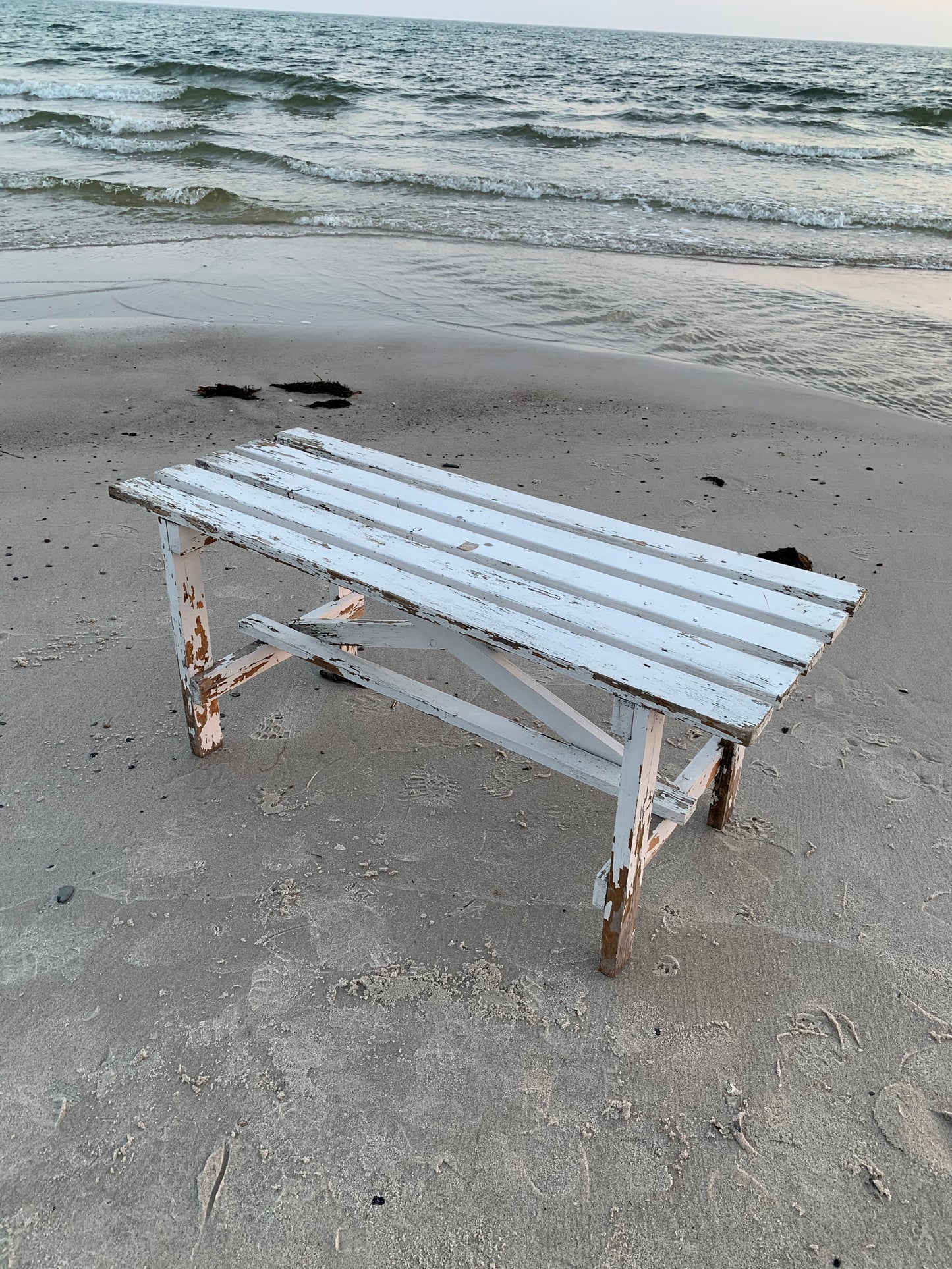Diskbänk med mycket vacker patina